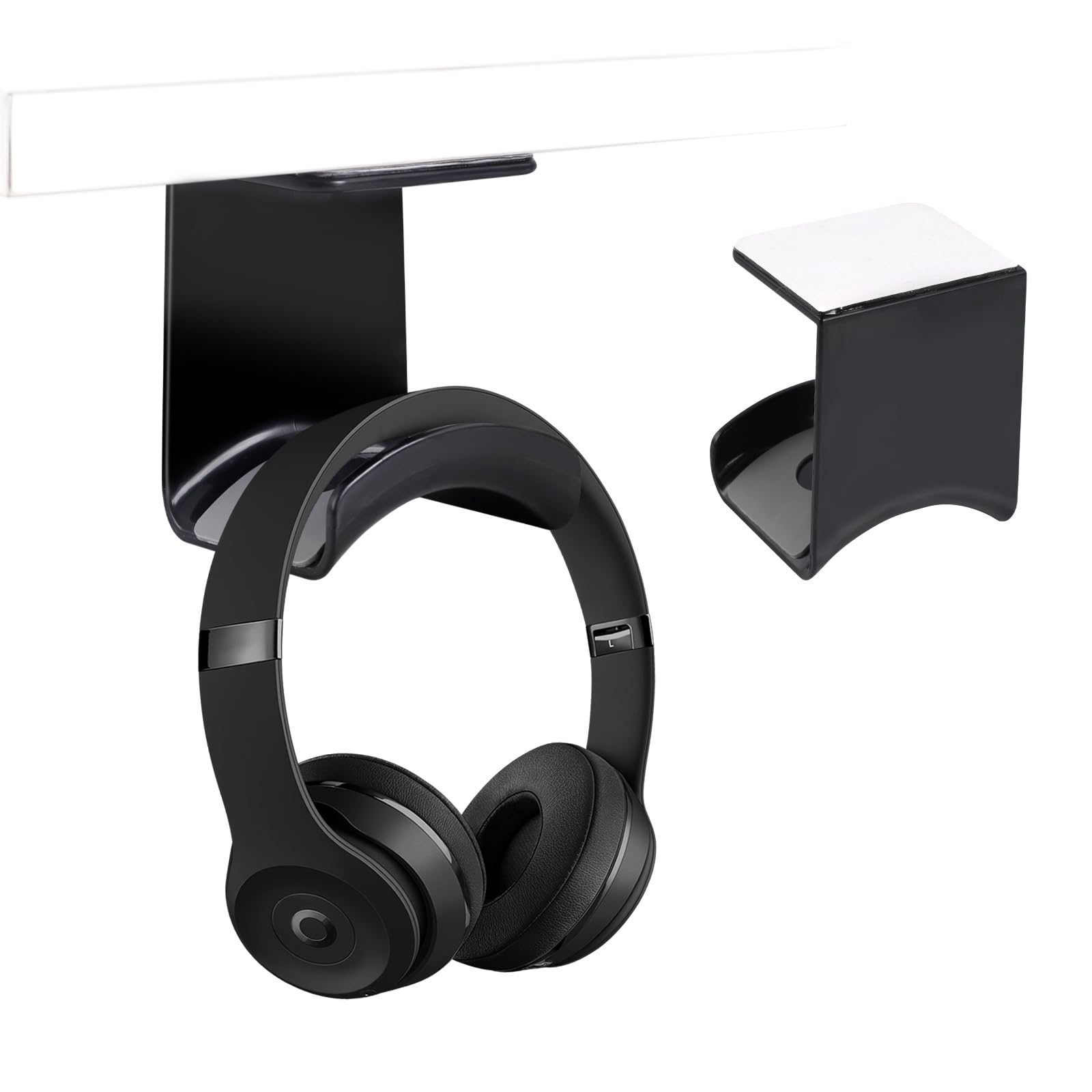 2 Stück Headset Halter Kopfhörer Halterung Headset Halterung für Mehrere Geräte Schreibtisch Tisch Wand, Tisch, Gaming Headphones Platzsparend & rutschfest