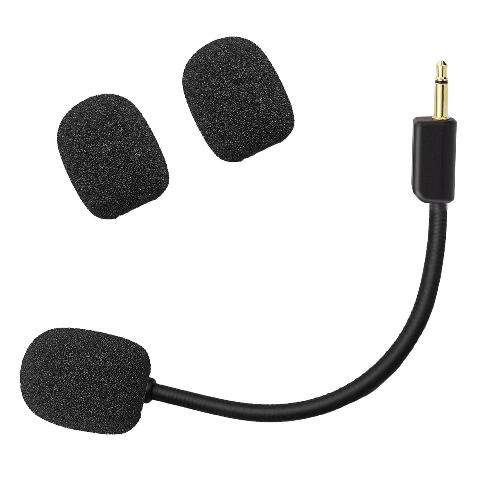 Ersatz-Spielmikrofon passend für Razer BlackShark V2 und V2 Pro kabelloses Gaming-Headset, 3,5 mm abnehmbares Mikrofon mit Geräuschunterdrückung und Schaumstoff