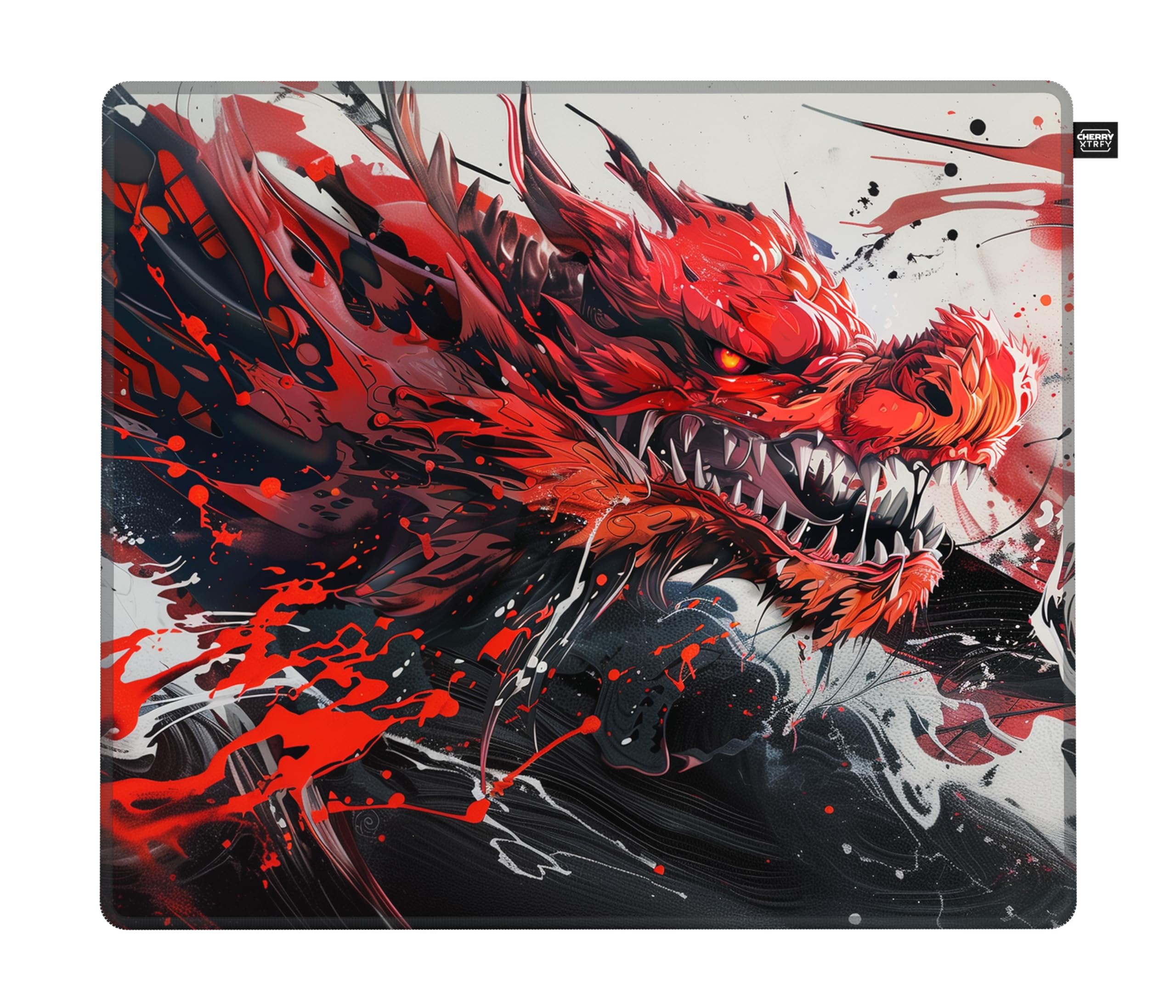 CHERRY XTRFY GP6, Gaming-Mauspad aus Stoff (460 x 400 x 4 mm), Für mehr Präzision, Ultra-Glatte Oberfläche, Extra-Weiche Gummiunterseite, rutschfest, Hydrus Red