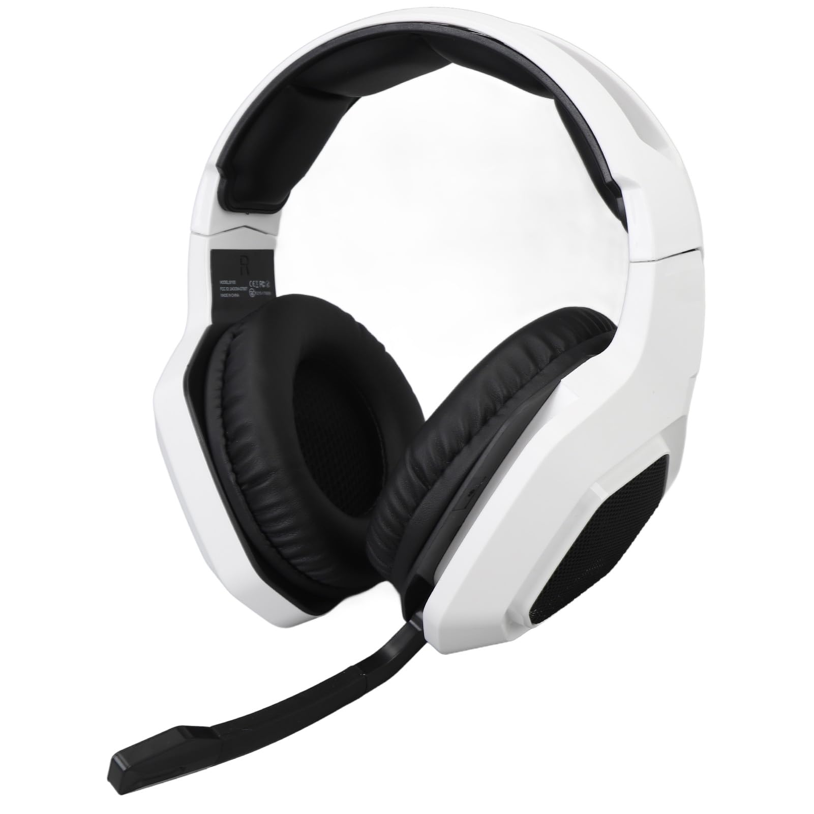 Fockety Kabelloses Gaming Headset, Gaming Kopfhörerspeicher mit Schaumstoff Ohrpolstern, Aktives Mikrofon mit Geräuschunterdrückung, 3,5 mm Kabelverbindung, PC Gaming Kopfhörer für,