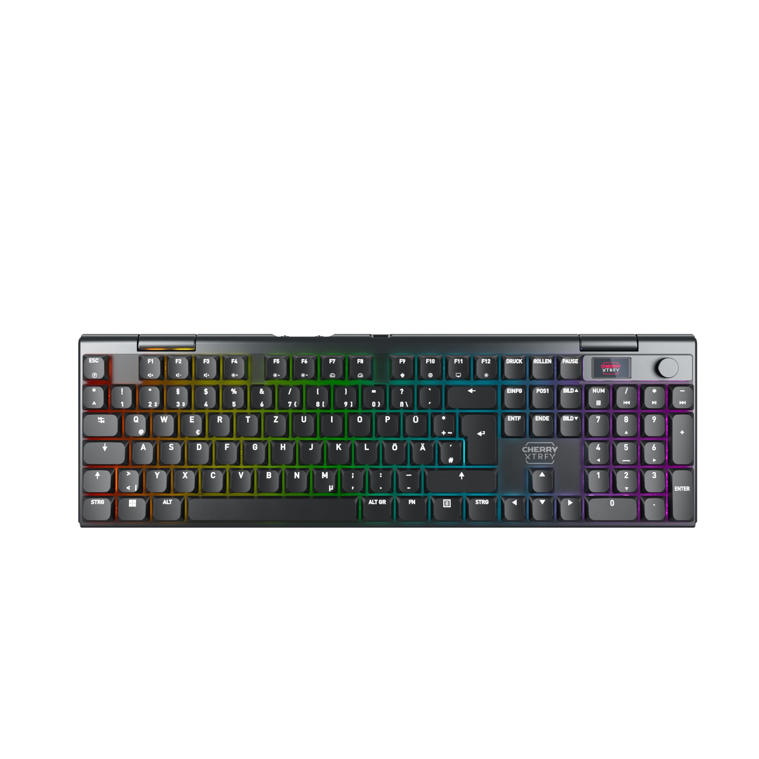 Cherry XTRFY MX 10.1 Wireless, Mechanische Low-Profile Gaming-Tastatur, Deutsches Layout (QWERTZ), Multi-Device-Keyboard, MX LP 2.0 RED Switches, Schwarz