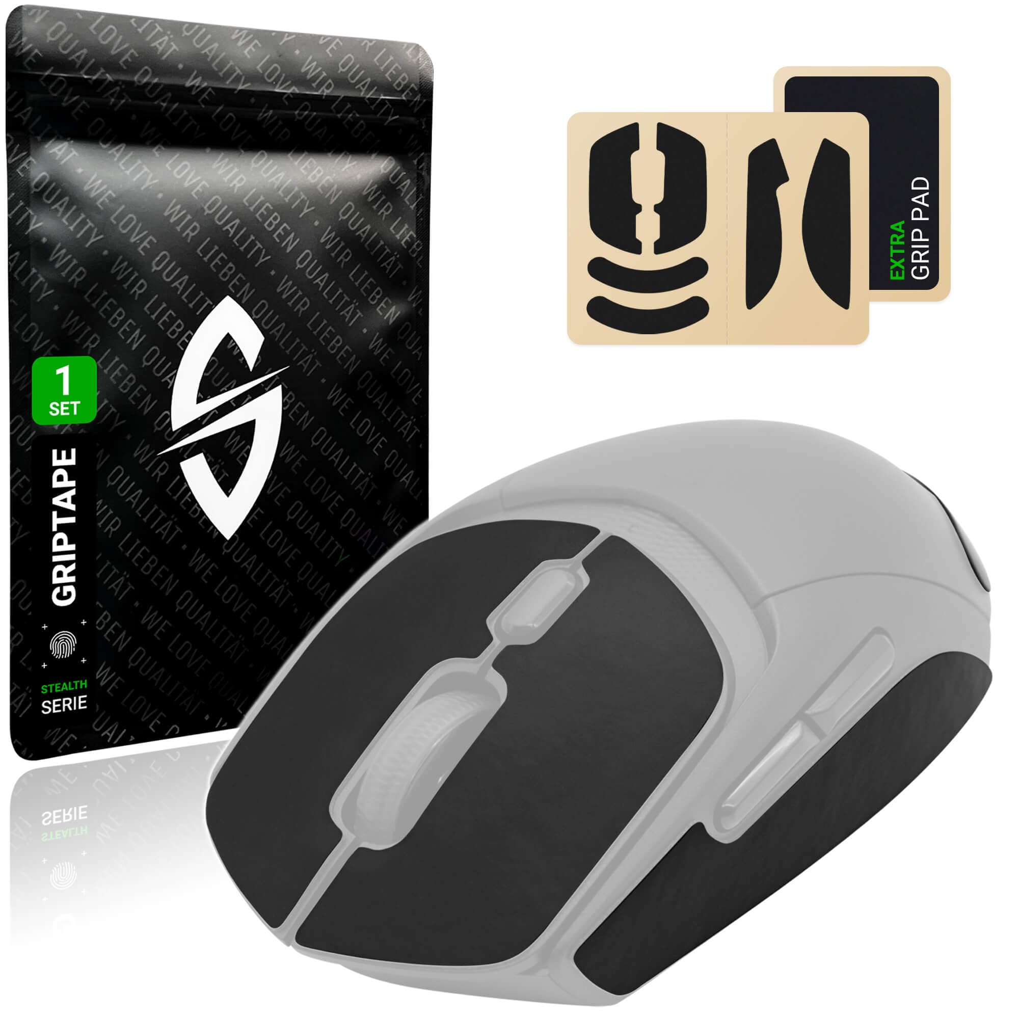SensoryBoost Maus Grip Tape – kompatibel mit Logitech G309 (inkl. Zuschnitt-Pad) Schweißabsorbierend, extrem rutschfest & Ultradünn (0,5 mm) – Rückstandsfrei – Gaming Zubehör