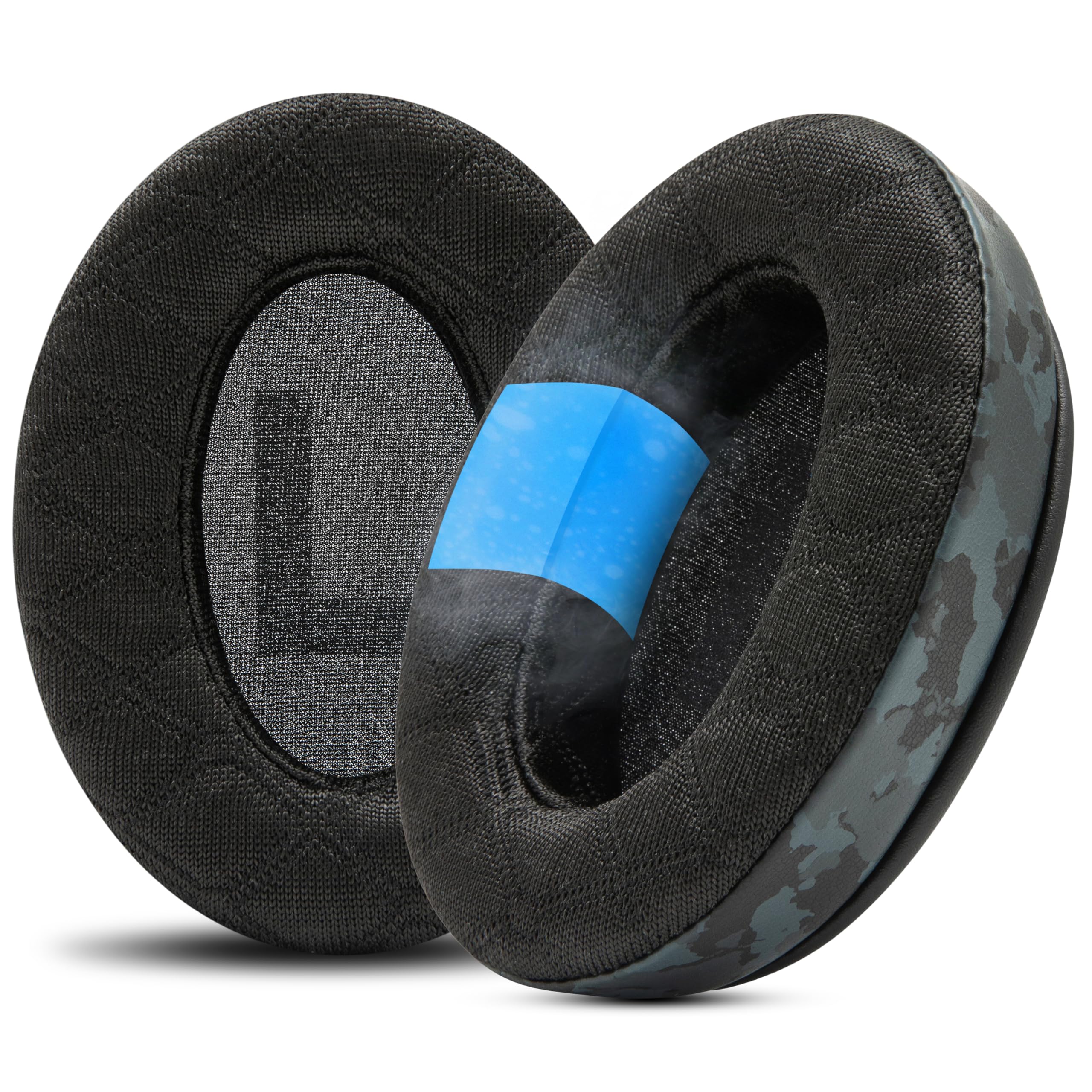 WC Freeze V2 Cloud Alpha – Abgewinkelte Ohrpolster mit kühlendem Gel für HyperX Cloud Alpha und mehr, von Wicked Cushions | Abgewinkelte Polster für extremen Komfort, extra dick | Black Camo