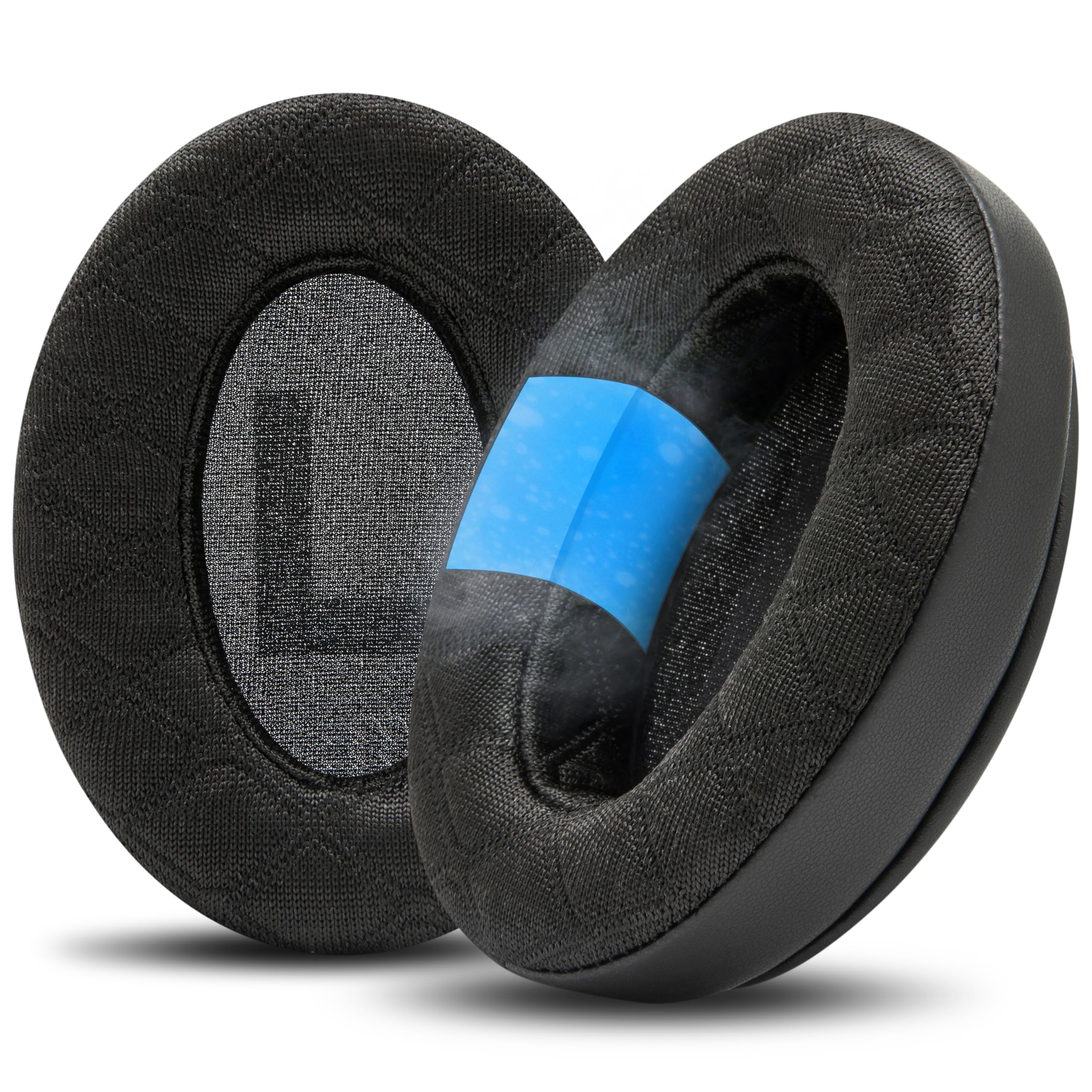WC Freeze V2 Cloud Alpha – Abgewinkelte Ohrpolster mit kühlendem Gel für HyperX Cloud Alpha und mehr, von Wicked Cushions | Abgewinkelte Polster für extremen Komfort, extra dick | Black