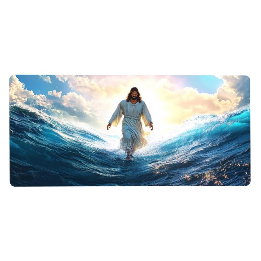 Gaming Mousepad Mann Mauspad XXL 1200X600X3MM Großes Mouse Pad Kunst Schreibtischunterlage mit Rutschfeste Gummibasis, Maus Pad Wasserdicht Anti-Rutsch Schreibtisch Zubehör Für Home Office, PC, Laptop