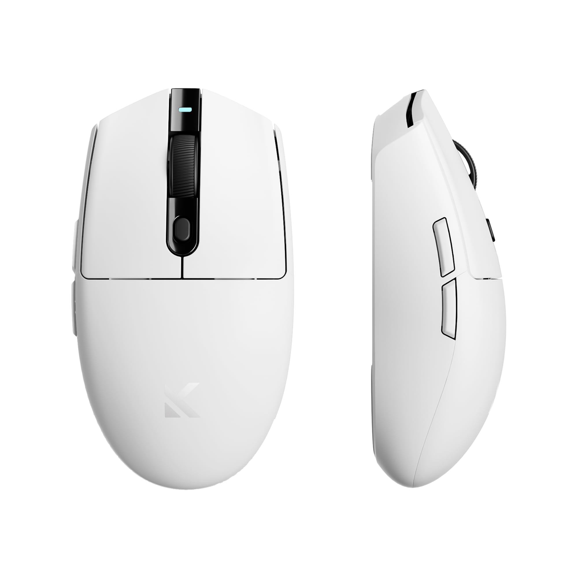 MCHOSE G3 Kabellose Gaming-Maus, 26 000 DPI, 8K-Abrufrate, 650 IPS, Leichtgewicht 64 g, 8 Programmierbare Tasten, Esports Gaming-Mäuse BT 5.0/2,4 G/USB-C, 170 h Akku, Windows/Mac - Weiß