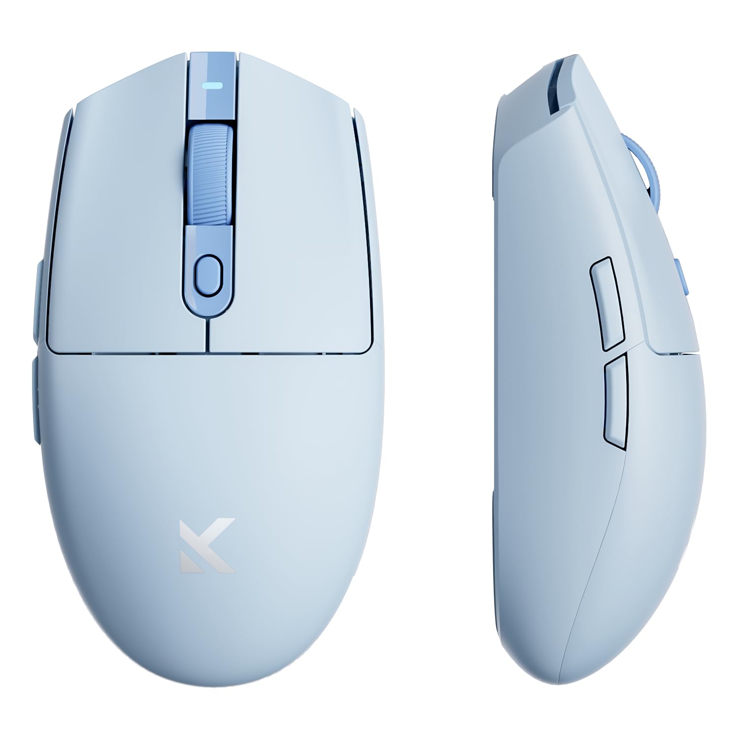 MCHOSE G3 Kabellose Gaming-Maus, 26 000 DPI, 8K-Abrufrate, 650 IPS, Leichtgewicht 64 g, 8 Programmierbare Tasten, Esports Gaming-Mäuse BT 5.0/2,4 G/USB-C, 170 h Akku, Windows/Mac - Blau