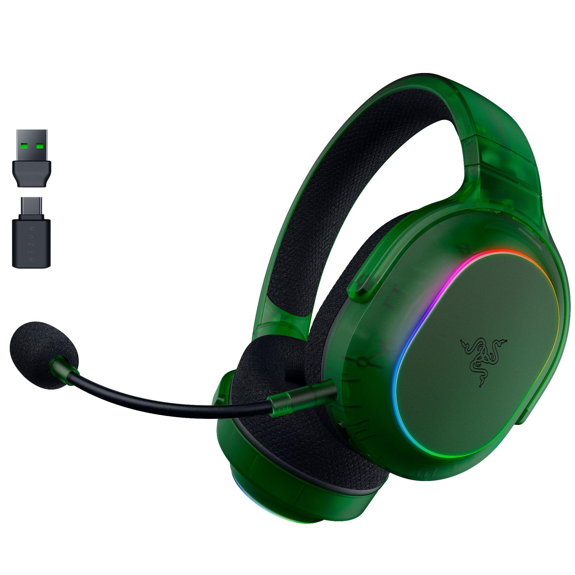 Razer Barracuda X Phantom Green Edition - Kabelloses Multi-Plattform Gaming Headset (285g, Triforce 40mm Driver, Dual Wireless HyperSpeed and Bluetooth) Phantom Green