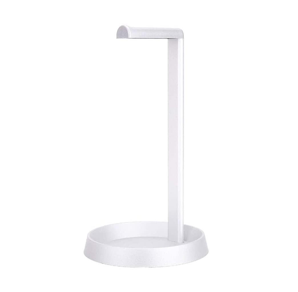 Kopfhörer Ständer Schreibtisch Zubehör Kopfhörerhalter Aluminiumlegierung Kopfhörerständer Abnehmbare Stabile Desktop-Halterung Für Gaming-Headsets Kopfhörer Gaming Headsets(White)