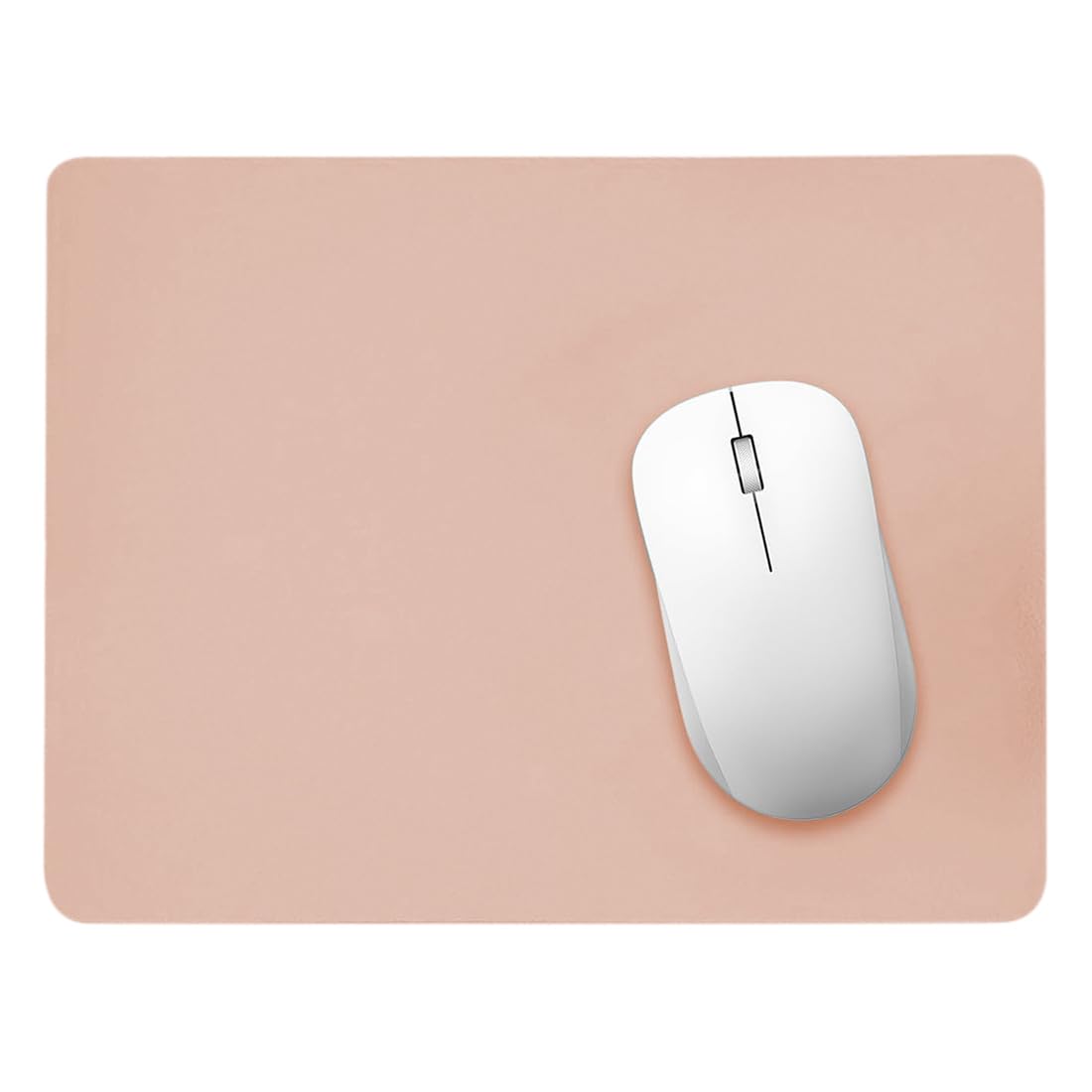 1 Stück Mauspad Mouse Pad mit Anti-Rutsch Gaming Mousepad Mous Pad, Mausped für PC mit glatter Oberfläche für Computer und Laptops Mauspad aus Leder, Maus Pad für alle Maustypen, 26 x 21 cm, Rosa