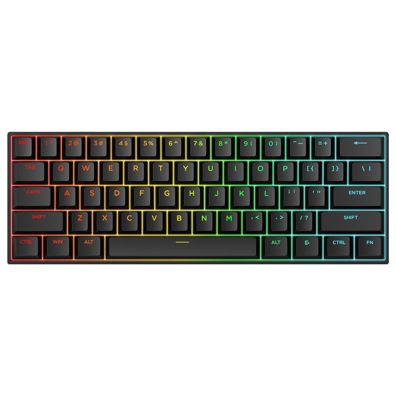 MCHOSE Ace 60 Pro HE Magnetische Tastatur, 60% Hall-Effekt Gaming-Tastatur kabelgebunden, 8000 Hz Rapid Trigger Trigger-Tastatur, Einstellbare Betätigung, Snap Tap, Hot-Swap, SOCD, Schwarz
