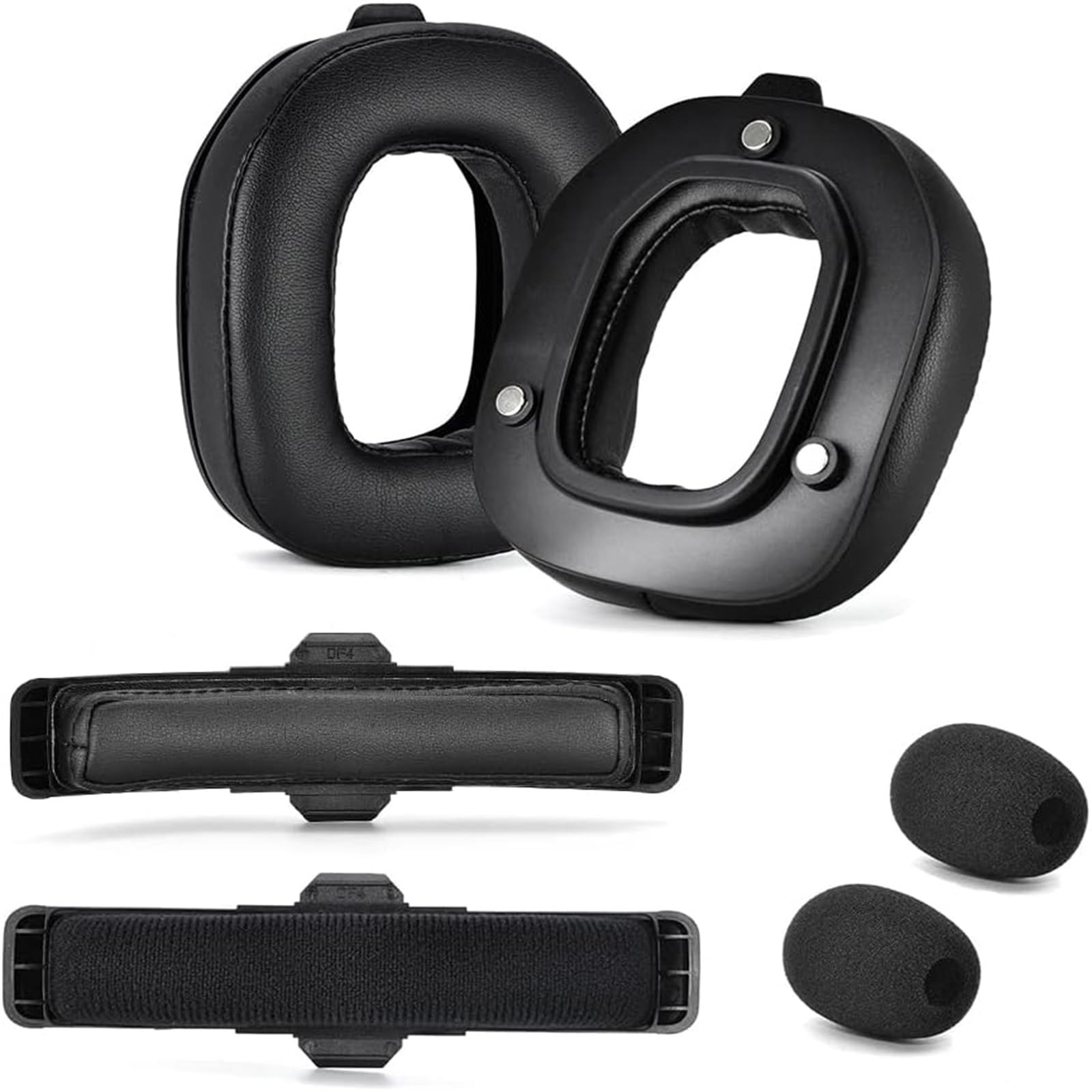 Ohrpolster Earpads Mod Kit für Logitech G Astro A50 Gen 4,A50 Gen 5,A50 X kabelloses Gaming-Headset,Ersatz-Ohrpolster,Stirnbänder,Mikrofonschaum für Astro A50 Gen 4/Gen 5/A50X(Proteinleder)