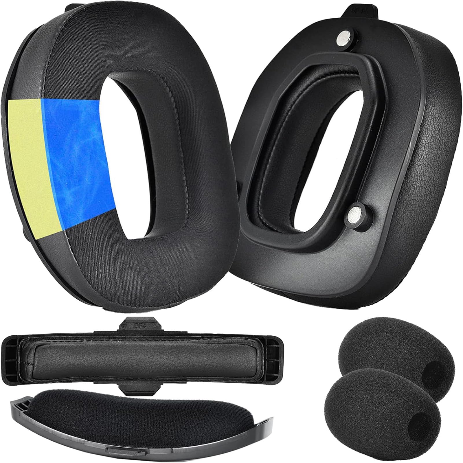 Ohrpolster Mod Kit für Logitech G Astro A50 Gen 4,A50 Gen 5,A50 X kabelloses Gaming-Headset,Kühlgel Ersatz-Ohrpolster,Stirnbänder,Mikrofonschaum für Astro A50 Gen 4/Gen 5/A50X(Kühlgel)