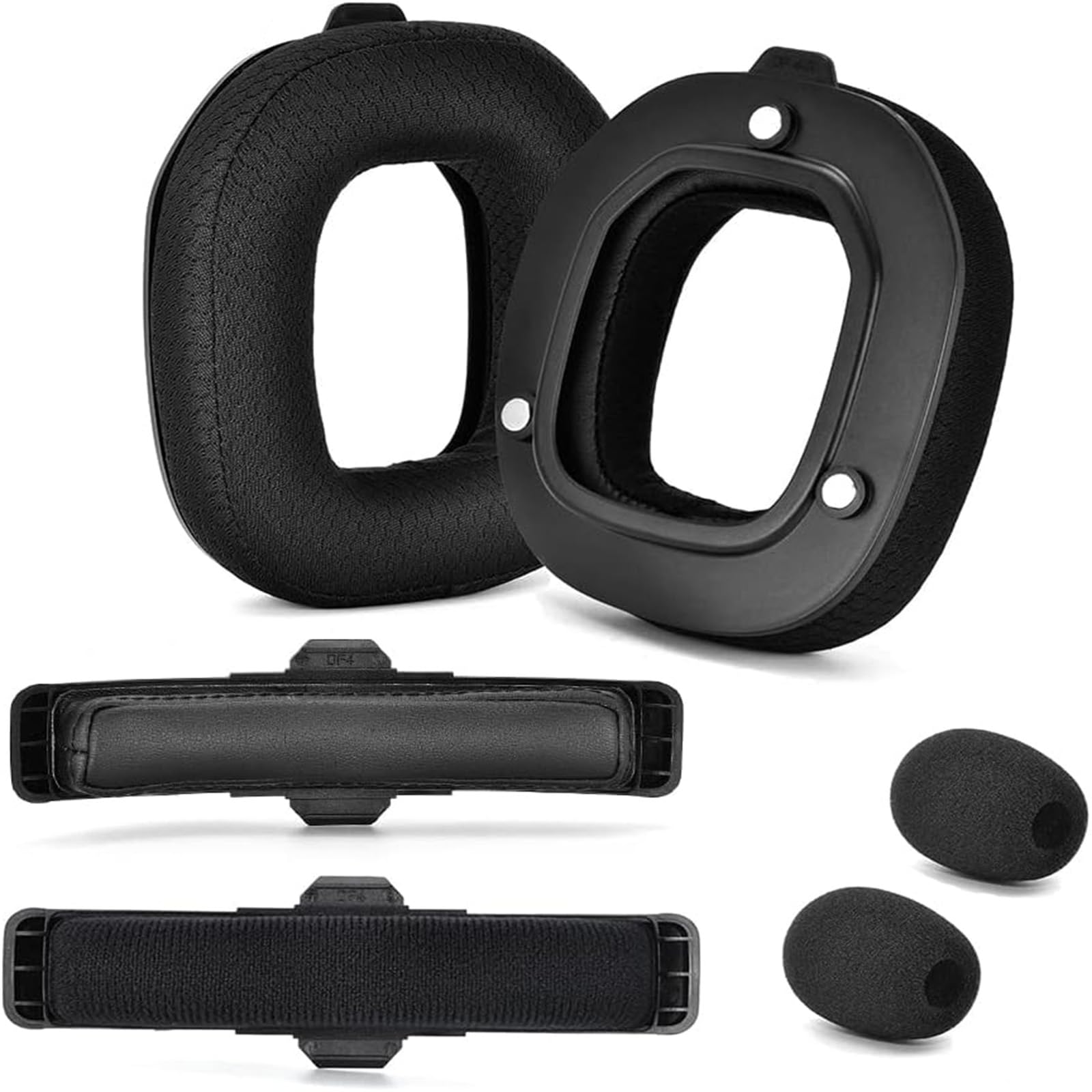 Ohrpolster Earpads Mod Kit für Logitech G Astro A50 Gen 4,A50 Gen 5,A50 X kabelloses Gaming-Headset,Ersatz-Ohrpolster,Stirnbänder,Mikrofonschaum für Astro A50 Gen 4/Gen 5/A50X(Stoff)