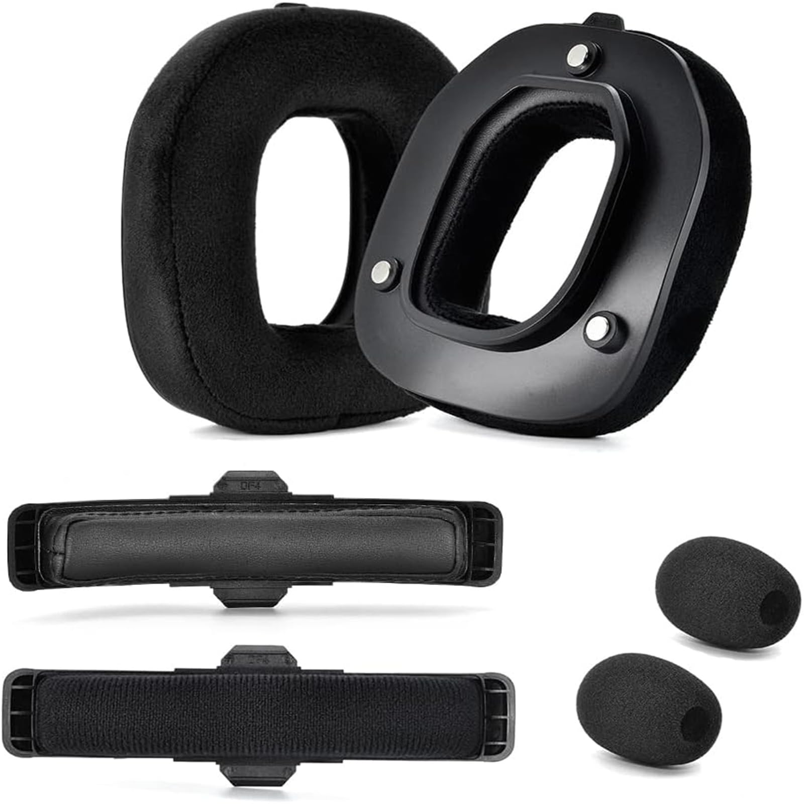 Ohrpolster Earpads Mod Kit für Logitech G Astro A50 Gen 4,A50 Gen 5,A50 X kabelloses Gaming-Headset,Ersatz-Ohrpolster,Stirnbänder,Mikrofonschaum für Astro A50 Gen 4/Gen 5/A50X(Samt)