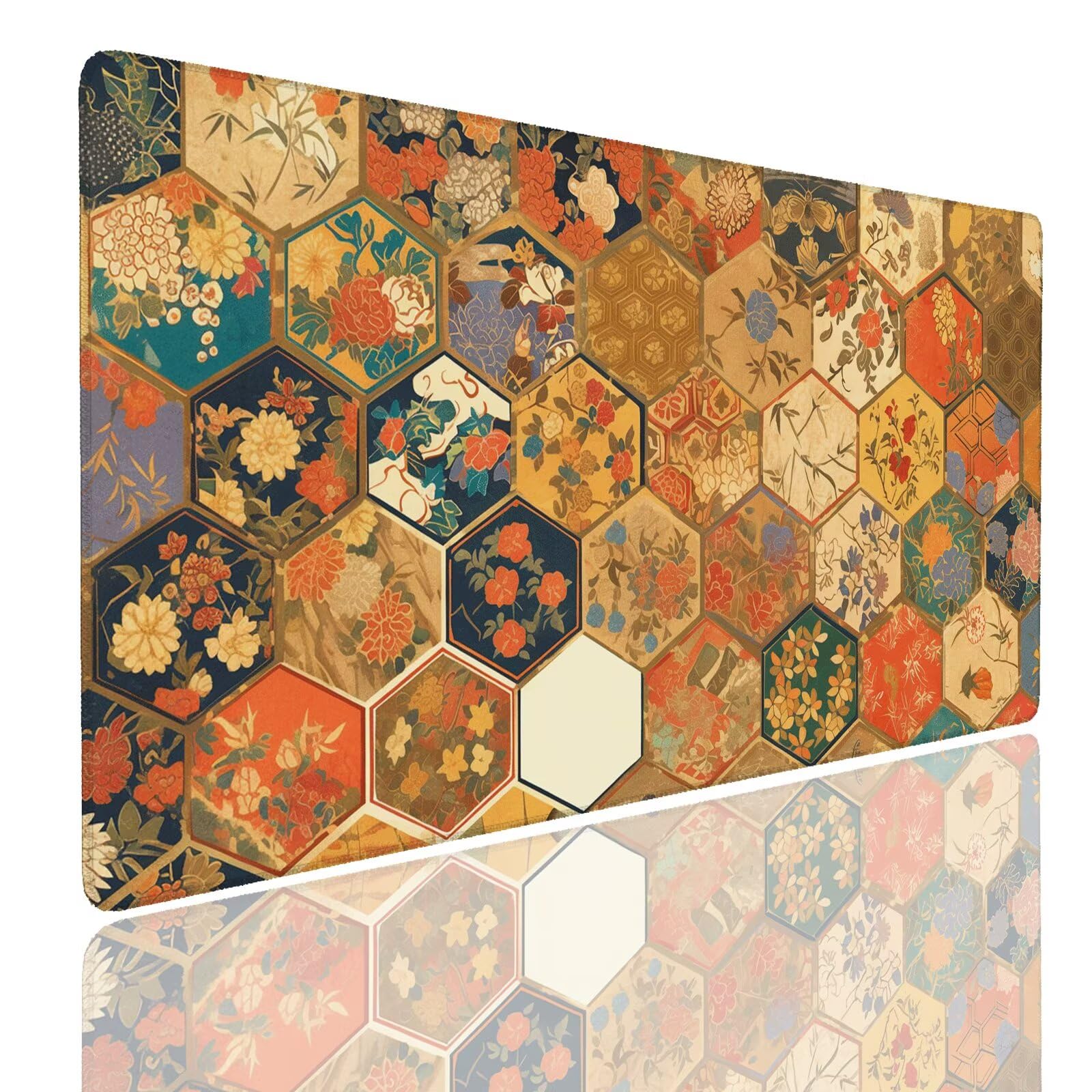 Mauspad XXL 1400x800x4mm Wasserdicht Schreibtischunterlage rutschfeste Speed Gaming Mousepad Kunst (14) Groß Desk Mouse Mat Maus Pad, Schreibtisch Unterlage Deko für PC, MacBook, Laptop, Home Office