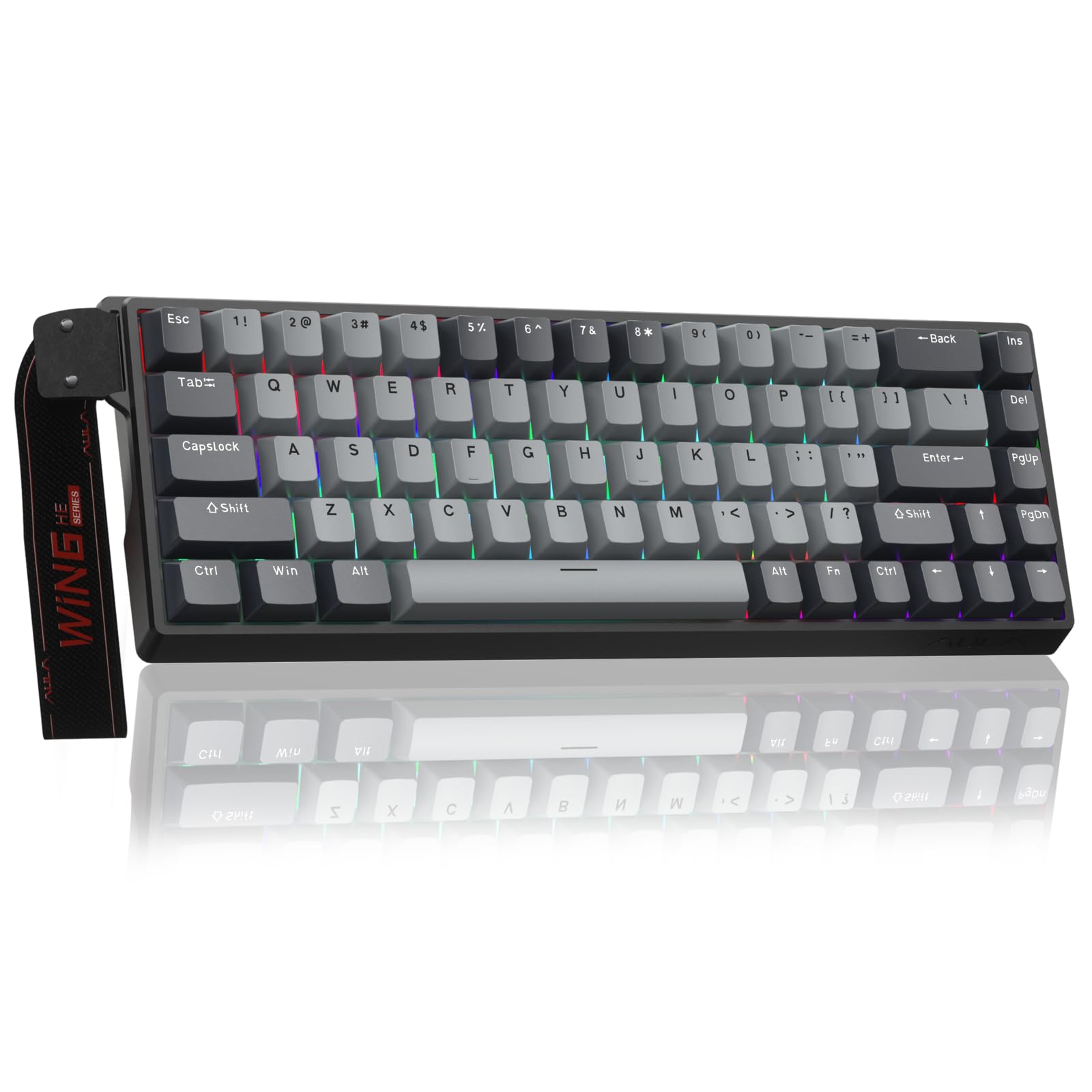 AULA WIN68HE Rapid Trigger Gaming Tastatur mit Kabel,Hall Effect Magnetic Switches,0,02mm RT-Genauigkeit,Einstellbare Betätigung,8000Hz,RGB,60% Mechanische Tastatur