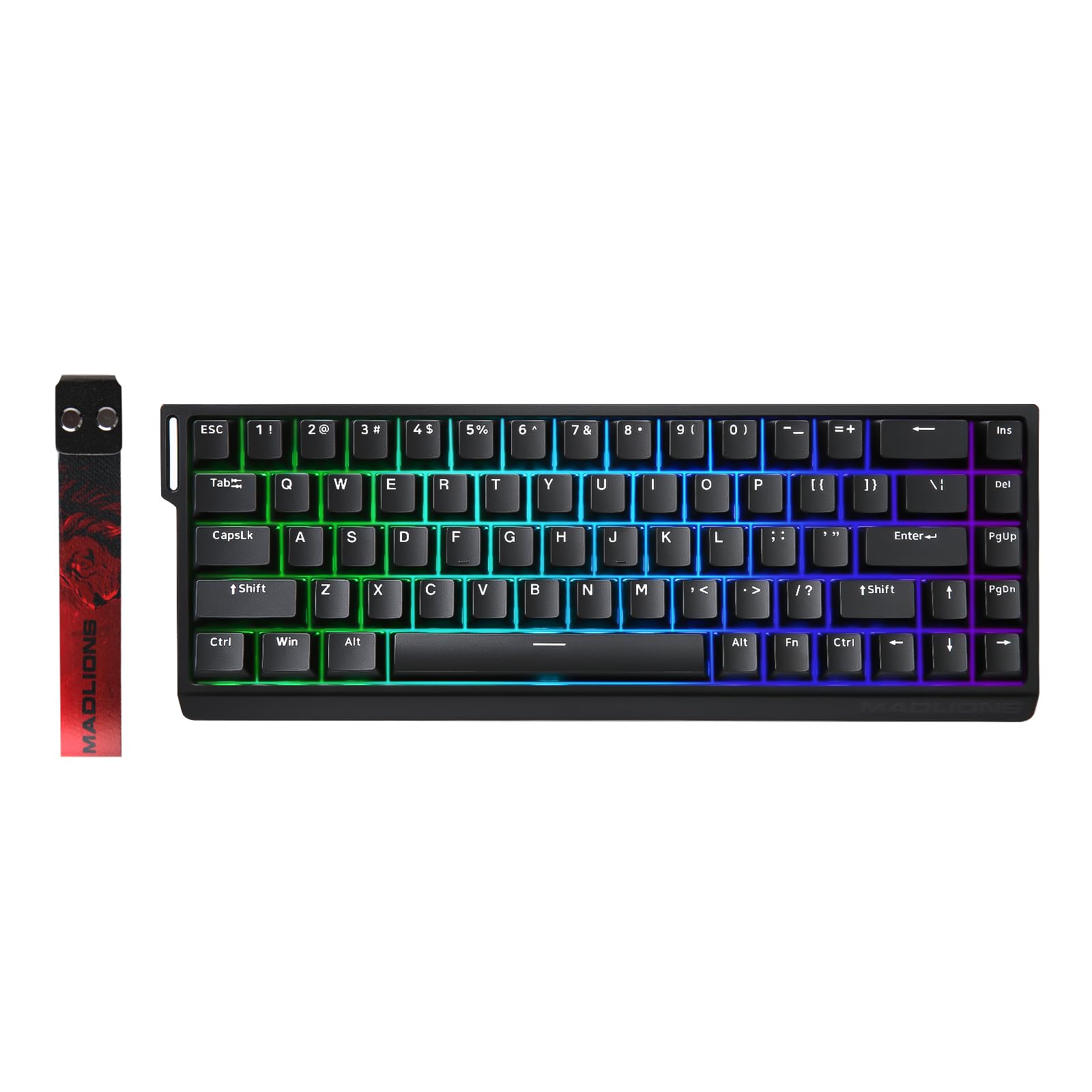 YUNZII MAD68 HE Rapid Trigger Tastatur, 60% Kabelgebunden Gaming-Tastatur mit Magnet-Switches,0,02 mm Präzision,8000 Hz,Einstellbare Betätigung, Hot-Swap, RGB, Snap Tap, PBT für PC & Mac (Black)