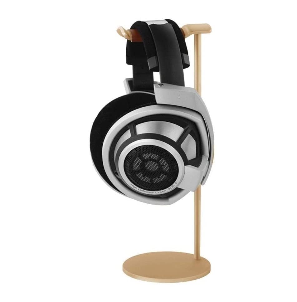 Kopfhörer Ständer Schreibtisch Zubehör Universal Aluminiumlegierung Kopfhörerständer Gaming Headset Ständer Kopfhörer Display Rack Aufhänger Halterung Für Over Ear Headsets Gaming Headsets(Gold)