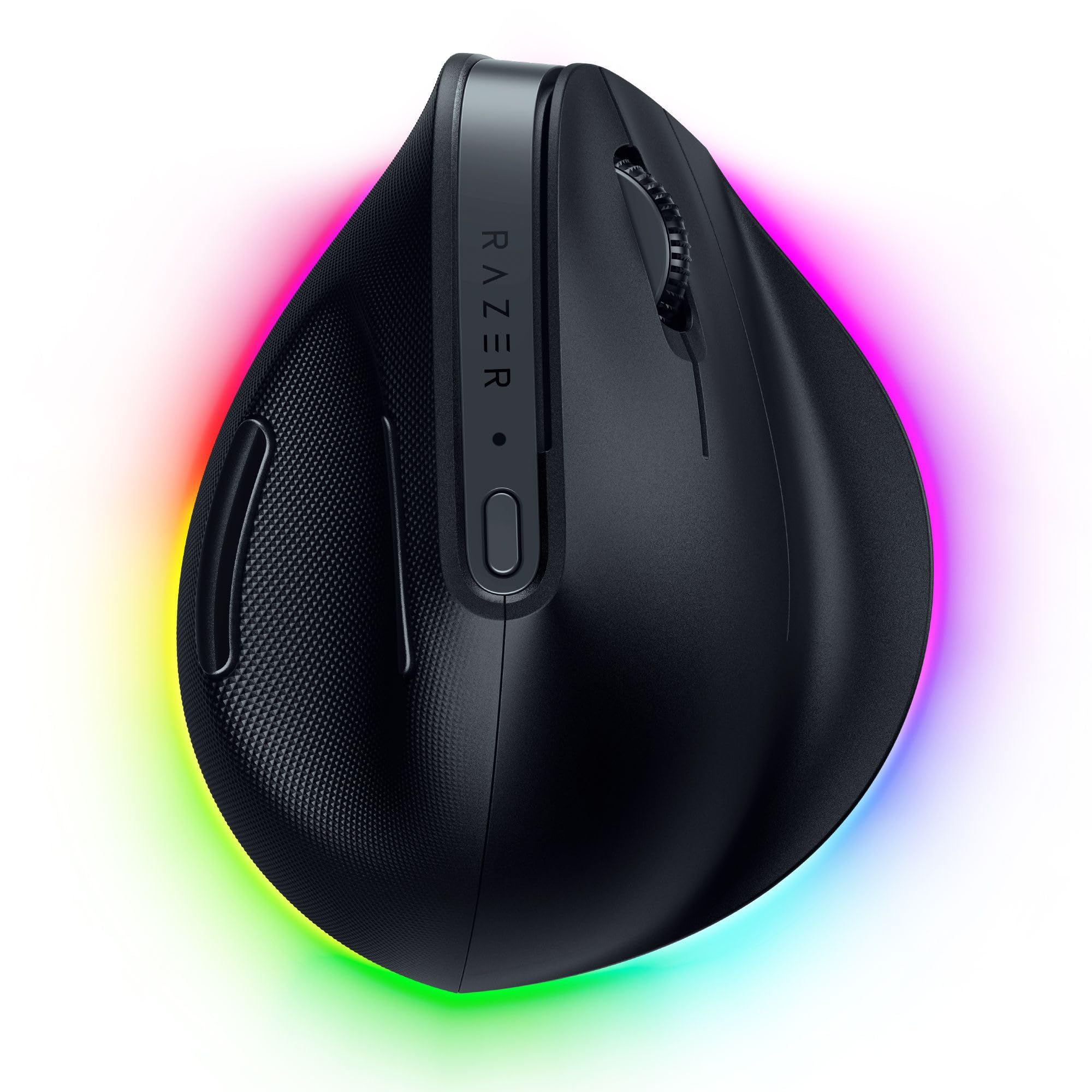 Razer Pro Click V2 Vertical - Vertikale ergonomische kabellose Maus für Rechtshänder - KI Prompt Assistenz - 30K Optical Sensor - Windows & Mac (bis zu 6 Monate Akku-Leistung, 9 Tasten) Schwarz