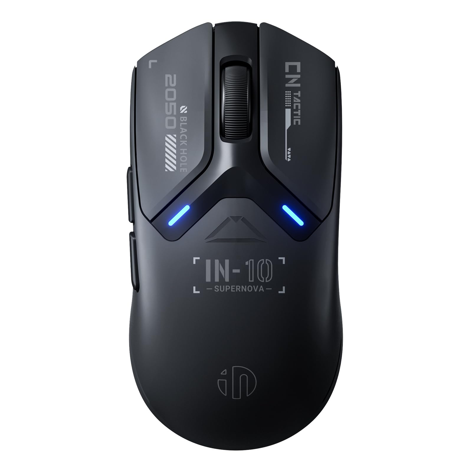 inphic IN10P Gaming-Maus Kabellos, Tri-Mode 2,4G/ USB-C Kabel/Bluetooth Wireless Gaming Maus, 60g Superleicht, 26.000 DPI, PAW3395 Sensor, 8 kHz Abtastrate, Vollständig Programmierbar, Schwarz