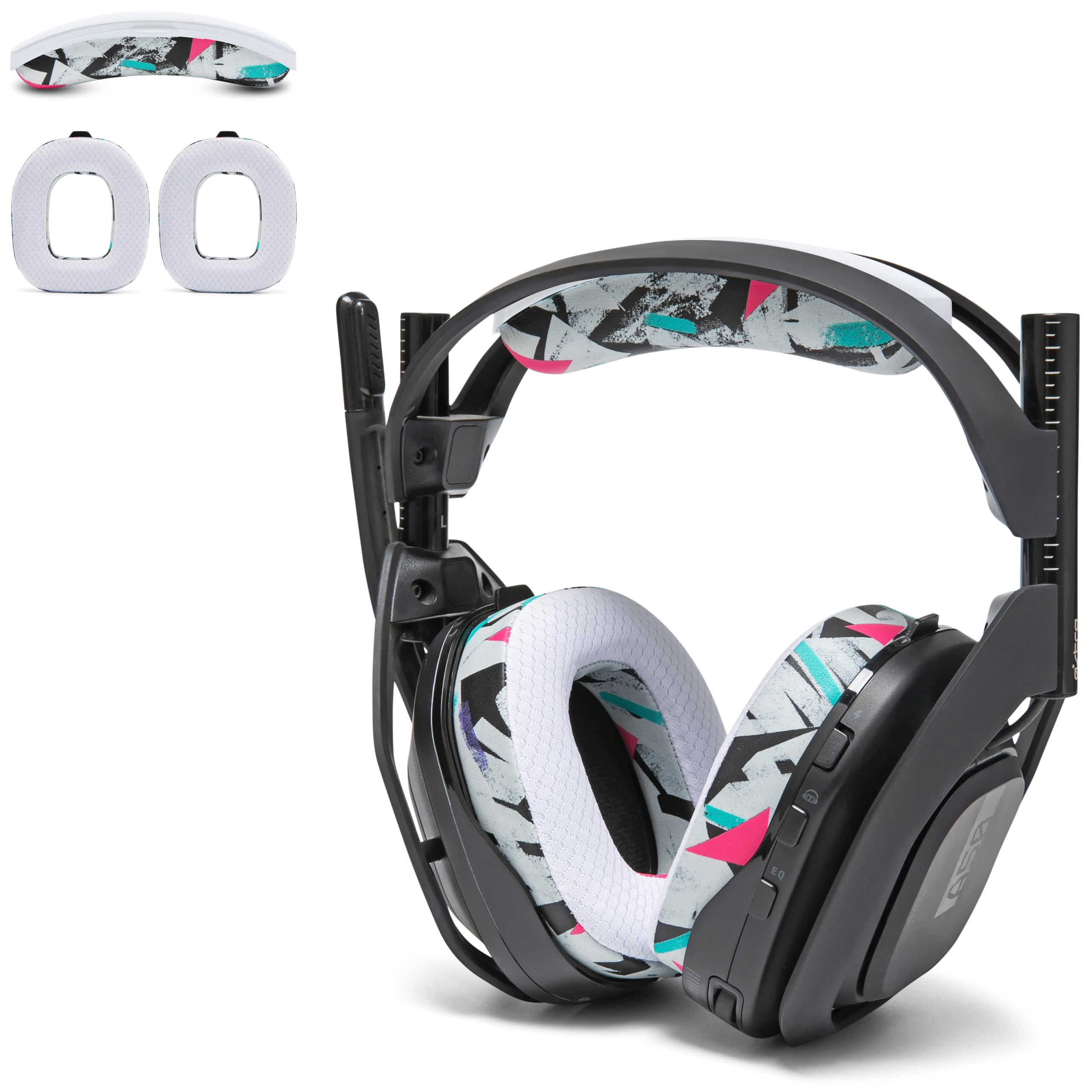 WC Mod Kit A50 – Kühlgel-Ohrpolster + Kopfbügelersatz für Astro A50 Gen 4, Gen 5 und A50X von Wicked Cushions | Verbesserter Komfort, Kühlung und Haltbarkeit | 90's White