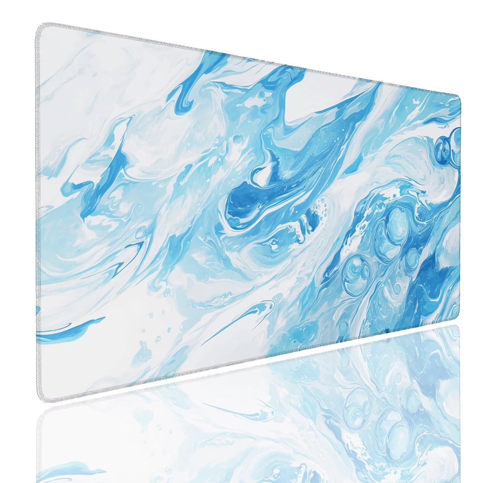 Mauspad XXL 1400x800x4mm Wasserdicht Schreibtischunterlage rutschfeste Speed Gaming Mousepad Blue (14) Groß Desk Mouse Mat Maus Pad, Schreibtisch Unterlage Deko für PC, MacBook, Laptop, Home Office