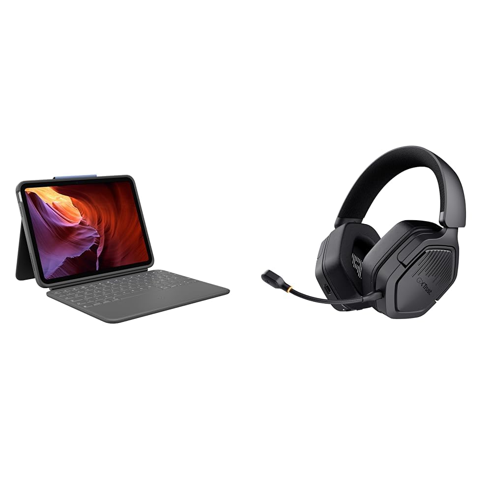 Logitech Rugged Folio Tastatur-Case & Trust GXT 1493 Ravox Gaming Headset