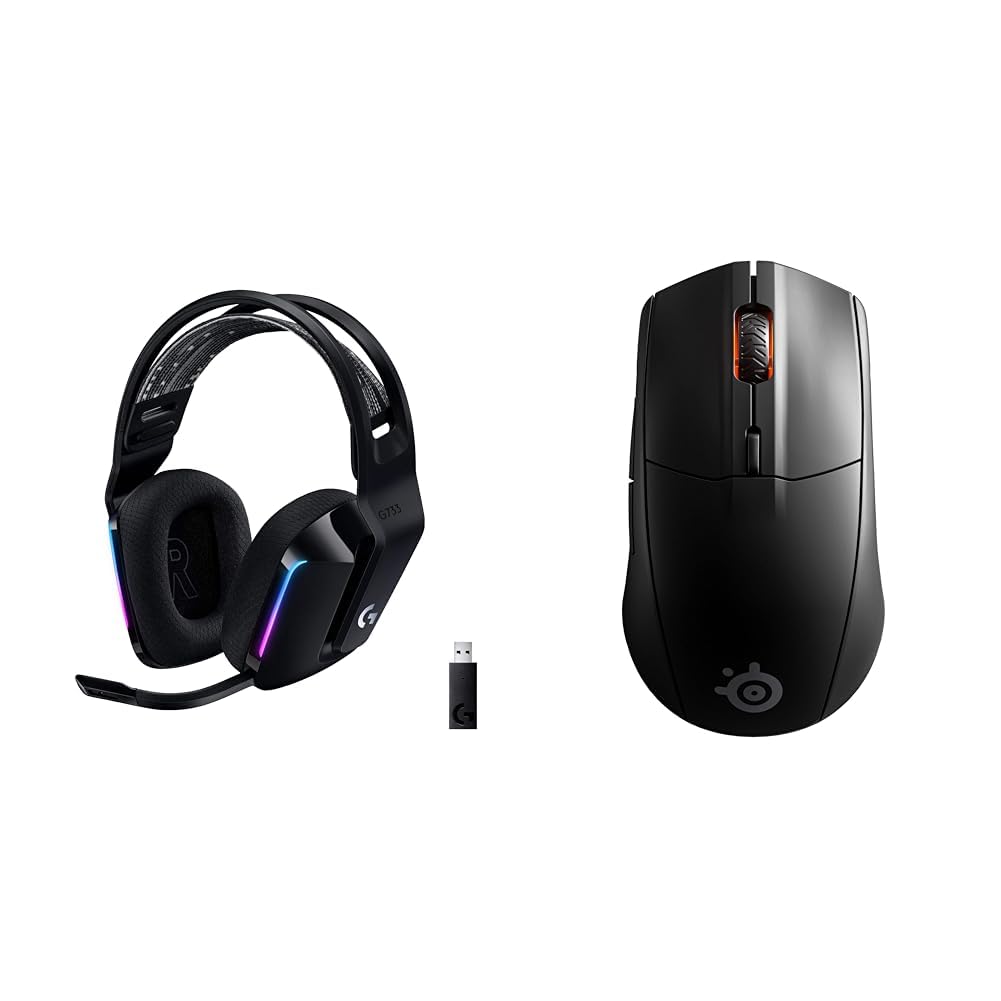 Logitech G733 Lightspeed kabelloses & SteelSeries Rival 3 Wireless - Wireless