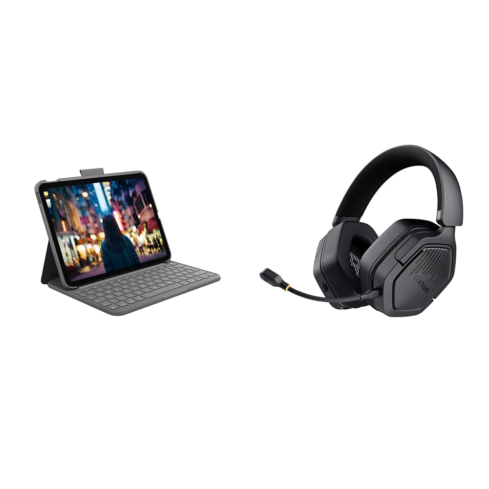 Logitech iPad (10. Generation) & Trust GXT 1493 Ravox Gaming Headset