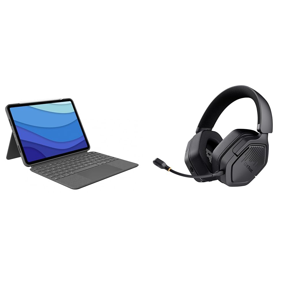 Logitech Combo Touch Tastatur-Case & Trust GXT 1493 Ravox Gaming Headset