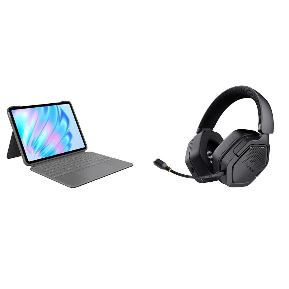 Logitech Combo Touch Tastatur-Case & Trust GXT 1493 Ravox Gaming Headset