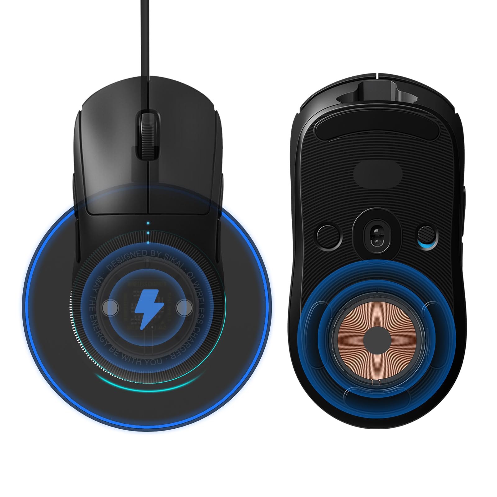 Kabelloses Ladegerät für LOGITECH G PRO X Superlight 2/Superlight/G502 X Plus - Gaming Maus Wireless Charger (Transluzent, Mit Ladegerät)