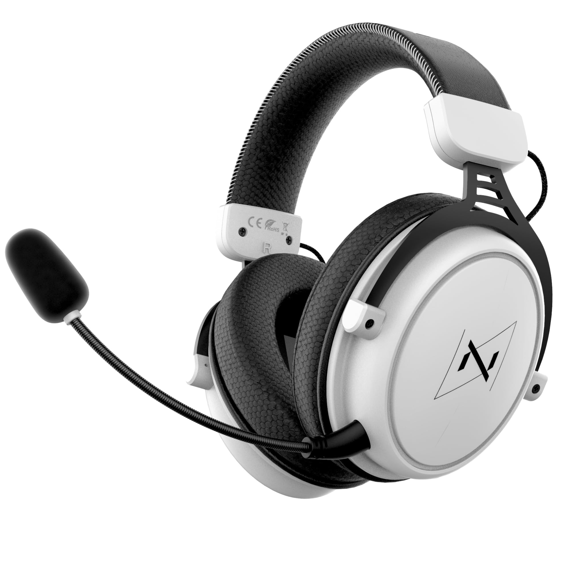 Nyfter - Premium Gaming Headset Wireless Surround Sound Earpad mit Memory Foam für Gaming PC, Xbox, Phones, PS, Switch, Xbox.