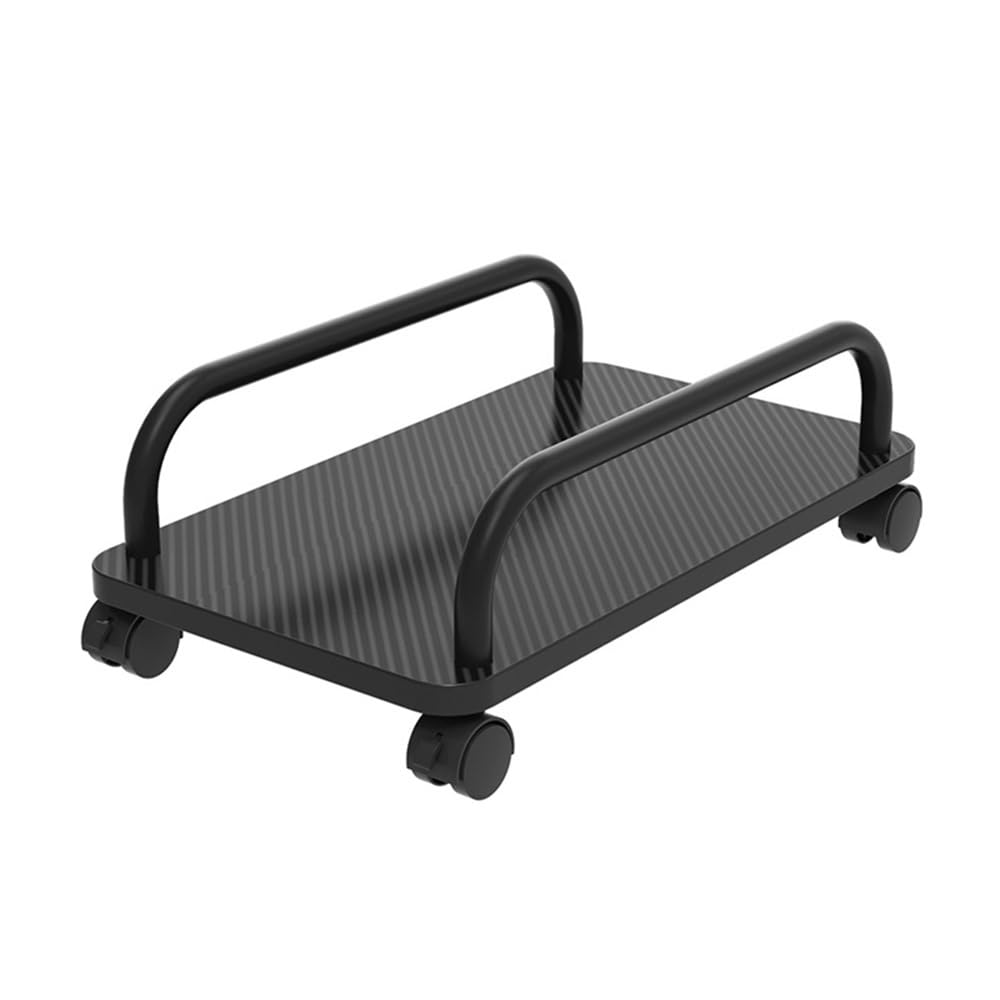 Universal CPU-Ständer, tragbar, beweglich, PC-Host-Halter, Büro-Desktop-PC-Gehäusebasis mit 4 Rollen, Gaming-PC-Halter für Tower(Schwarz)