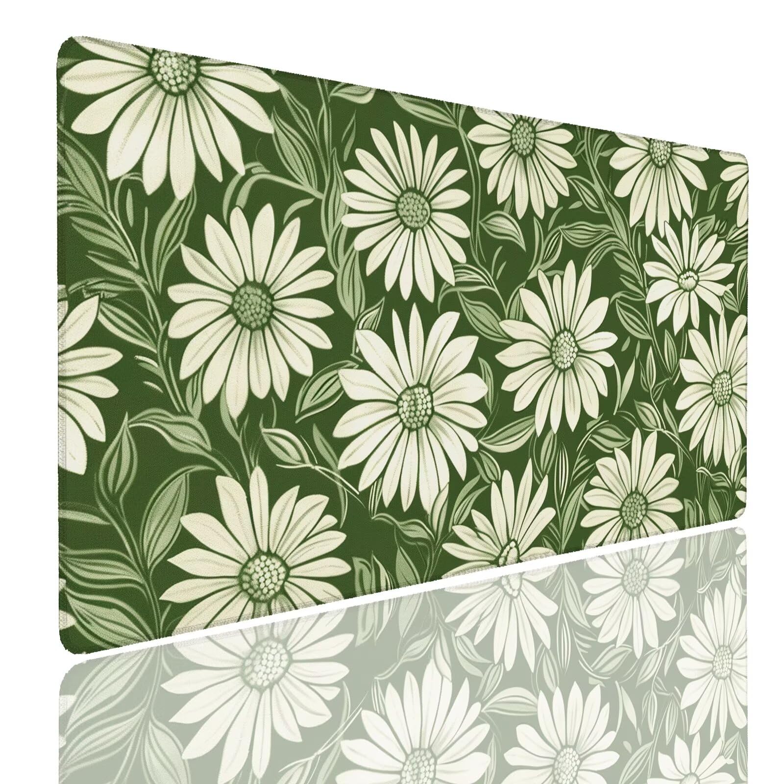 Mauspad XXL 1400x800x4mm Wasserdicht Schreibtischunterlage rutschfeste Speed Gaming Mousepad Daisy (3) Groß Desk Mouse Mat Maus Pad, Schreibtisch Unterlage Deko für PC, MacBook, Laptop, Home Office