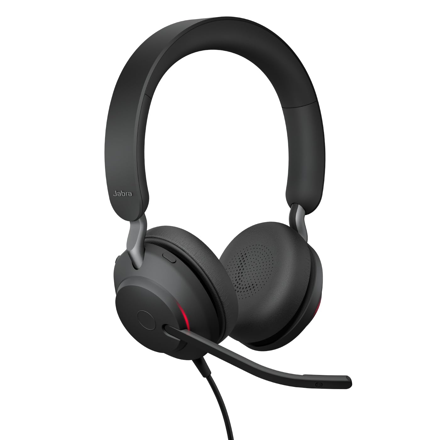 Jabra Evolve2 40 SE Kabelgebundenes Stereo-Headset mit Geräuschunterdrückung, Mikrofon und USB-C/A-Kabel - MS Teams-Zertifiziert, kompatibel mit Allen Anderen Plattformen - Schwarz