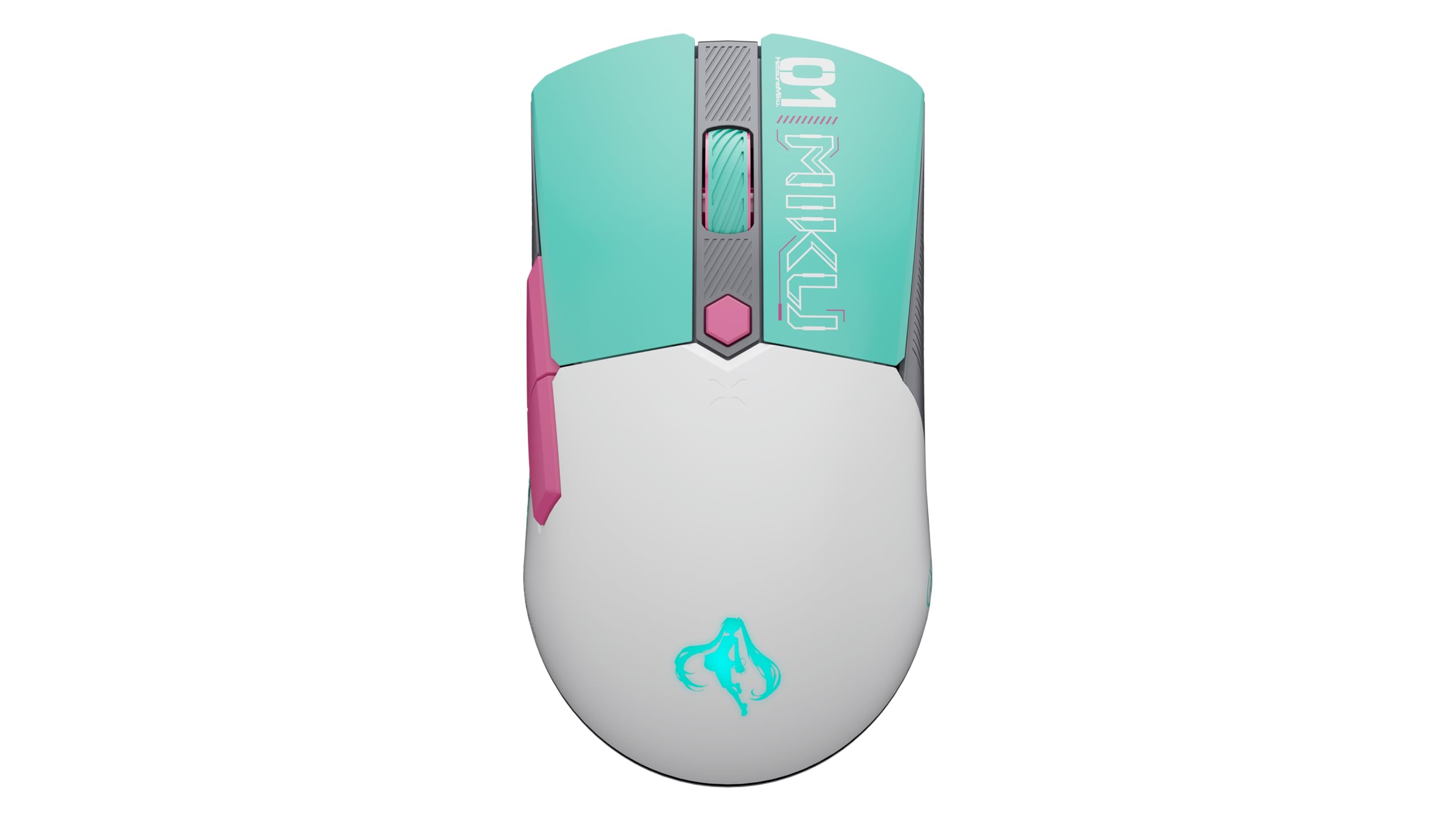 ASUS P521 TG MINI WL Mouse Miku Edition Ratón Gaming Inalámbrico + Bluetooth 12000DPI Verde