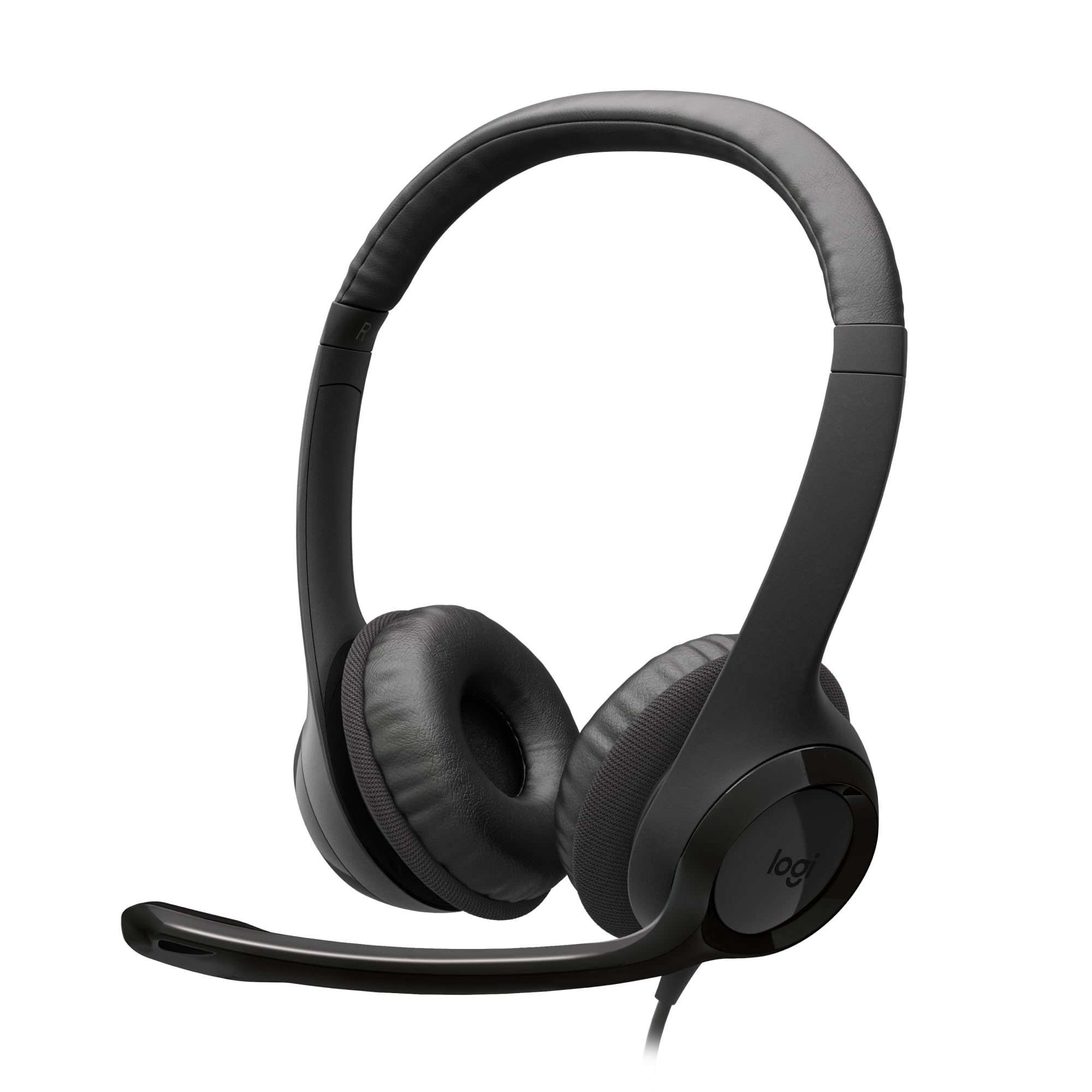 Logitech H390 kabelgebundenes Headset für PC/Notebook, Stereo-Kopfhörer mit Mikrofon mit Geräuschunterdrückung, Stereo, Bedienelemente am Kabel, Works with Chromebook – SCHWARZ