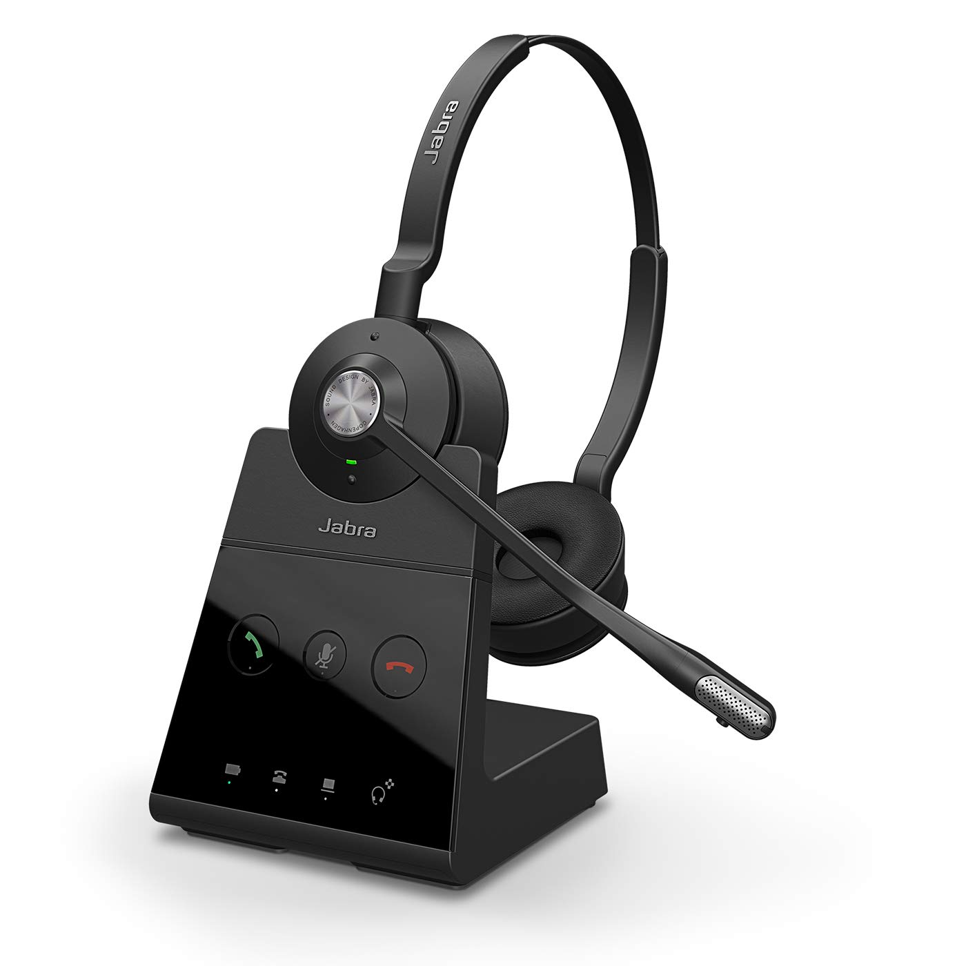 Jabra Engage 75 On-Ear Dect Stereo Kopfhörer - Skype for Business zertifiziert, mit Noise-Cancelling für Tischtelefone und Softphones - schwarz - EU-Version