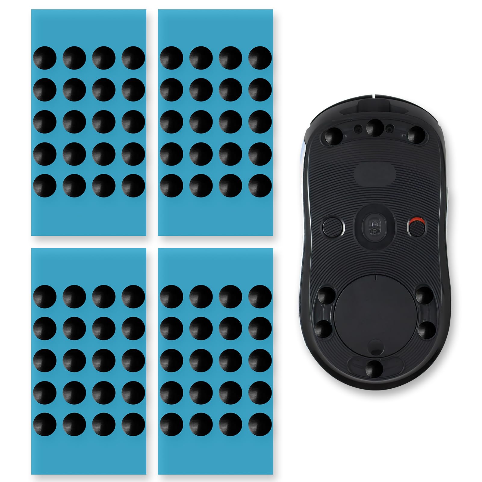 80 Stück Mouse Skates Set für Logitech G PRO Wireless, Ultra-Schnelle Mausfüße für Logitech G PRO Wireless, Mouse Dot Skate Set, Abgerundete Kanten,Perfekte Gleiteigenschaften für Gaming Büro, Schwarz