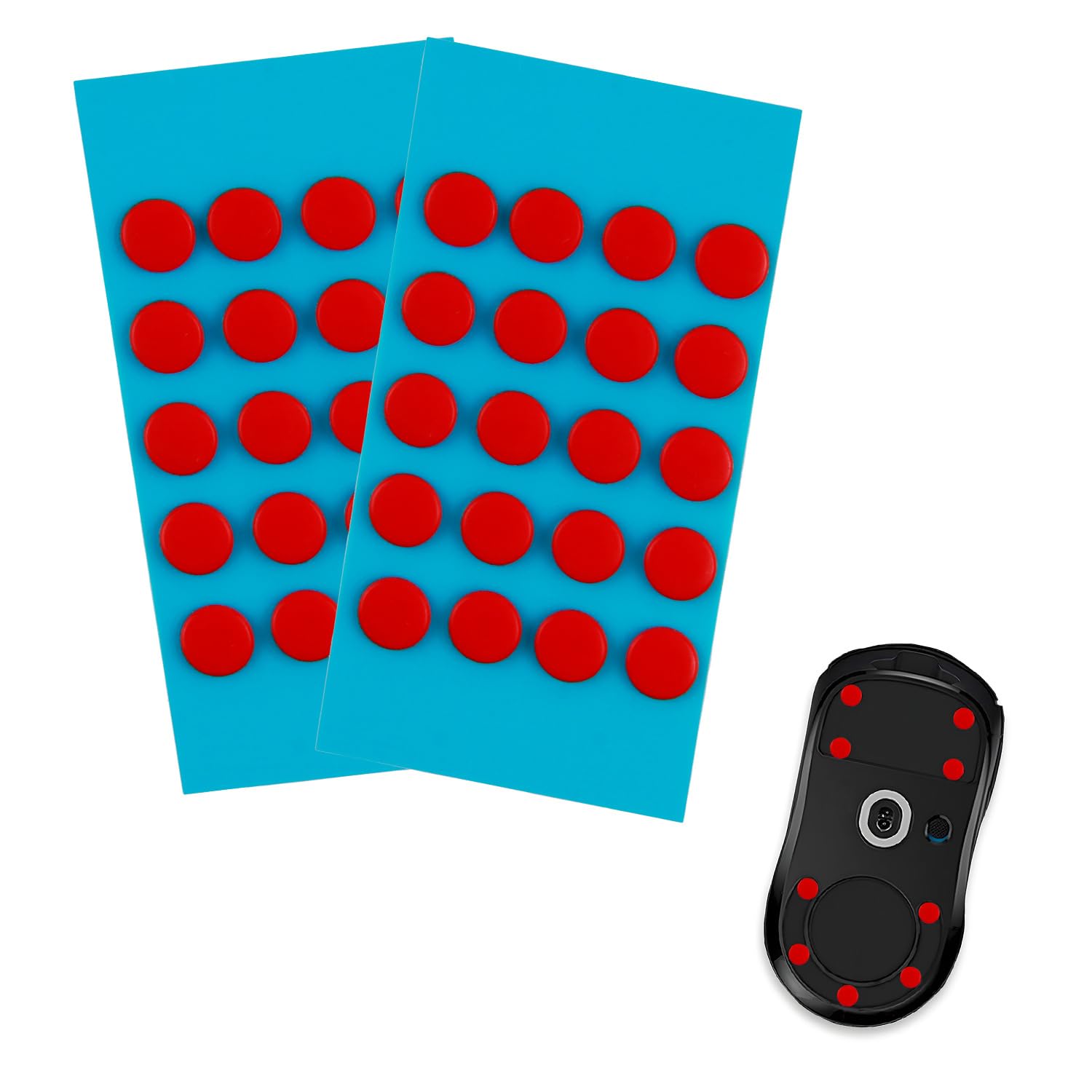 40 Stück Mouse Skates Set für Wallhack Pro, Superglide Performance auf Glas Mauspad, 0,6 mm dünne Skates für maximale Kontrolle und müheloses Gleiten, Mausfüße für Gaming und Büro