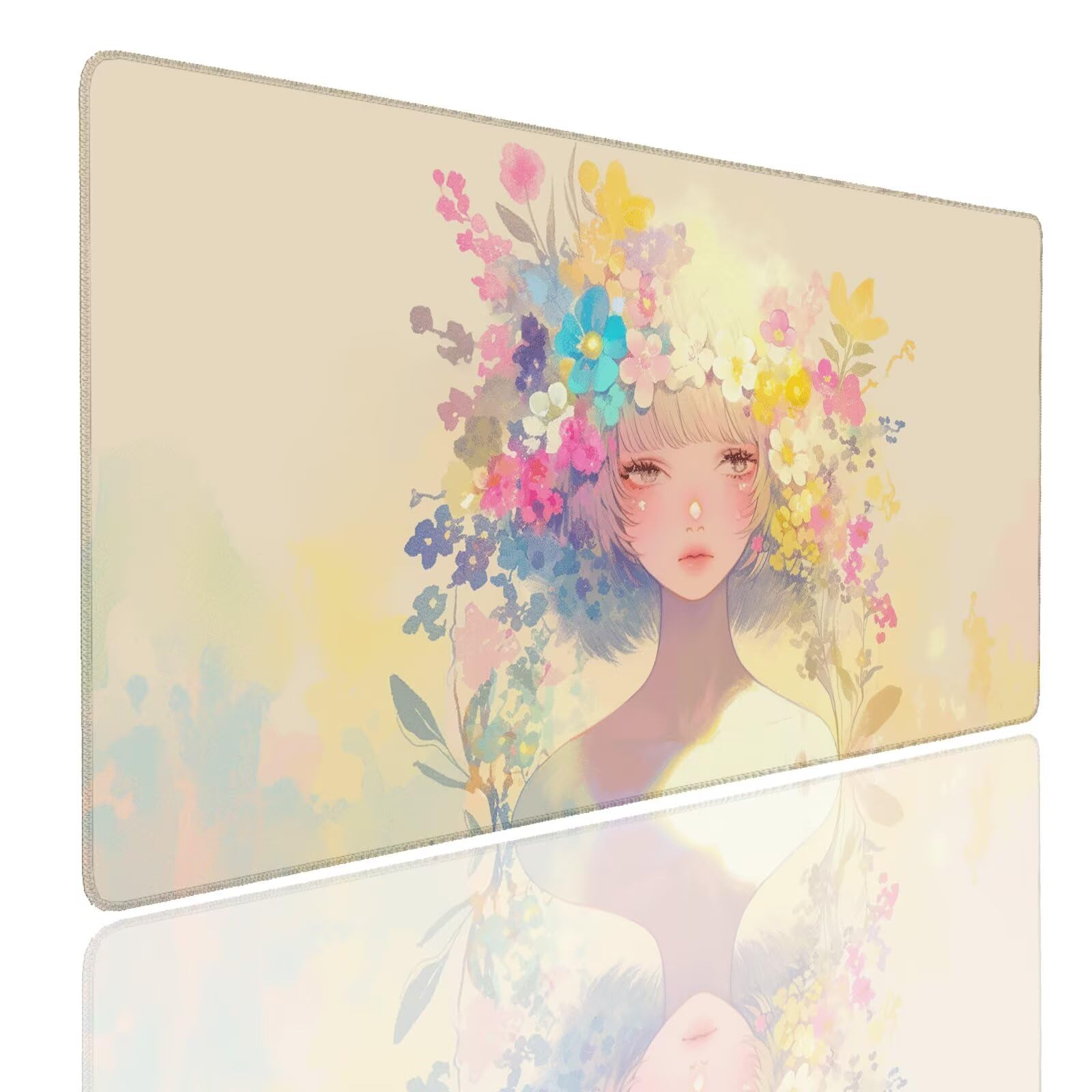 Mauspad XXL 1200x600x4mm Wasserdicht Schreibtischunterlage rutschfeste Speed Gaming Mousepad Girl Groß Desk Mouse Mat Maus Pad, Schreibtisch Unterlage Deko für PC, MacBook, Laptop, Home Office