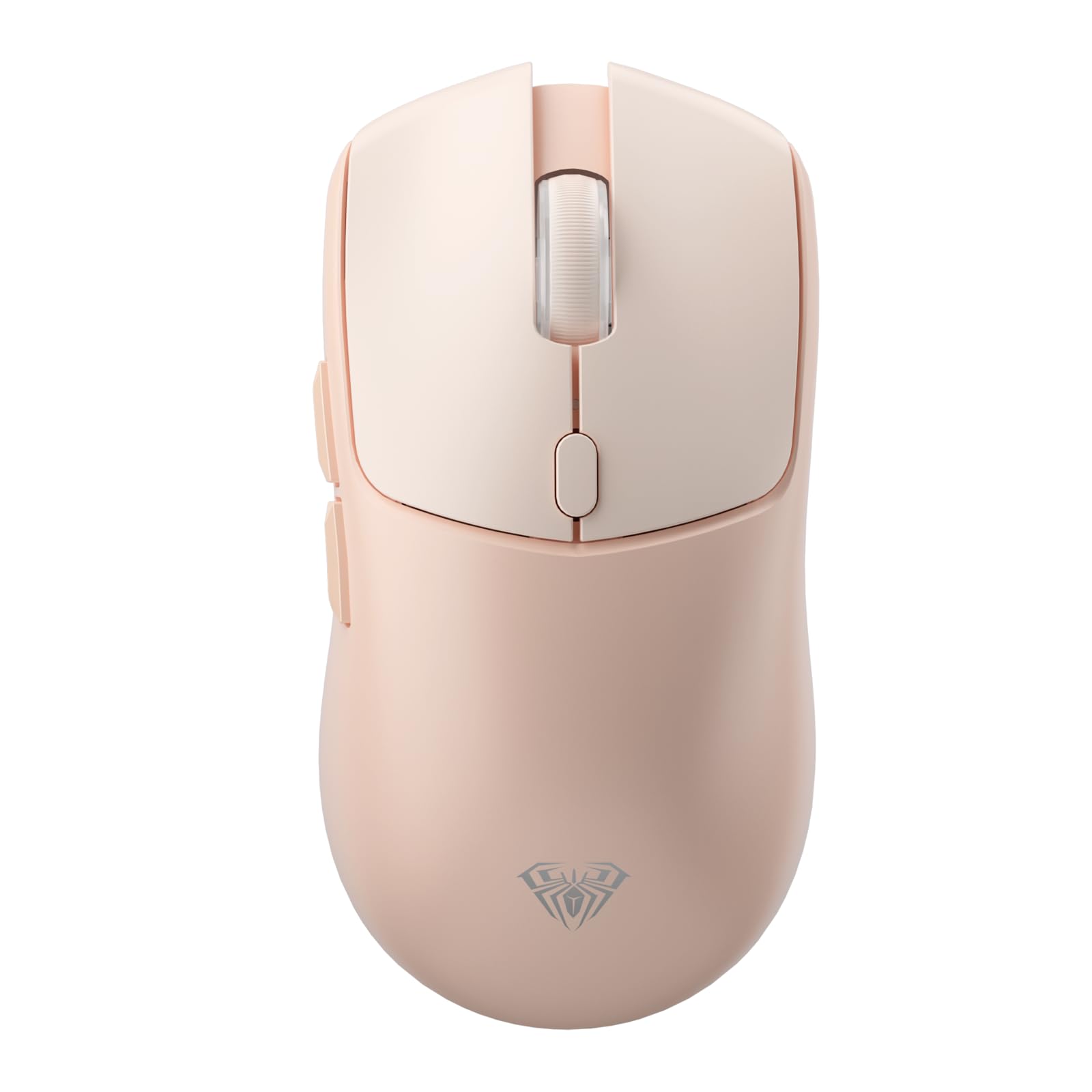 AULA SC580 Gaming Maus Kabellos,2.4GHz/USB-C/BT5.0 Wireless Gaming Mouse,12000DPI,6 Programmierbare Tasten,Kabellose Maus für PC/MAC Gamer (Milchkaffee)