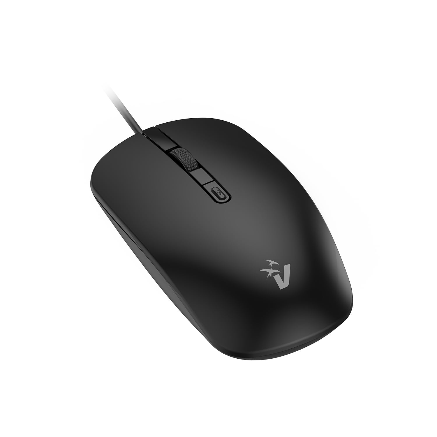 Vultech MOU-10 Maus mit USB-Kabel, leise, DPI Switch einstellbar 1000-2000, 4 Tasten + Scrollrad, ergonomisch, Ultraleicht, Plug and Play für Windows, Mac OS X und Linux