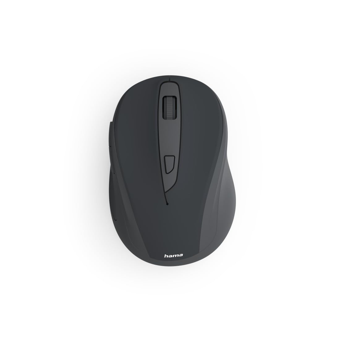 Hama Maus kabellos (optische Funkmaus ohne Klickgeräusch, ergonomisches Design, 6 Tasten, mit Browsertasten, 800/1200/1600 DPI, 2,4 GHz Technologie, ideal als Computermaus, Laptopmaus) schwarz