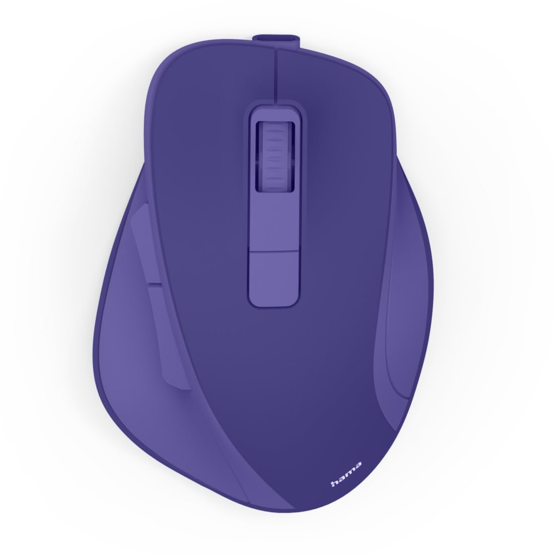 Hama Maus kabellos, wiederaufladbar (optische Funkmaus ohne Klickgeräusch, mit Akku, ergonomische Form, 6 Tasten, 800/1200/1600 DPI, KI Assistent, 2,4 GHz, ideal als Computermaus, Laptopmaus) blau