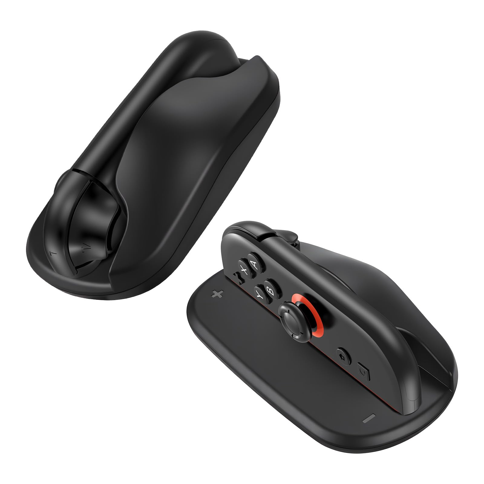 MMOBIEL Gaming Maus Basis für Nintendo Switch 2 2er Pack Tragbare Maus Halter für Joy-Con Controller – Ergonomische Griffe für Mausmodus – Präzision & Schutz – Schwarz