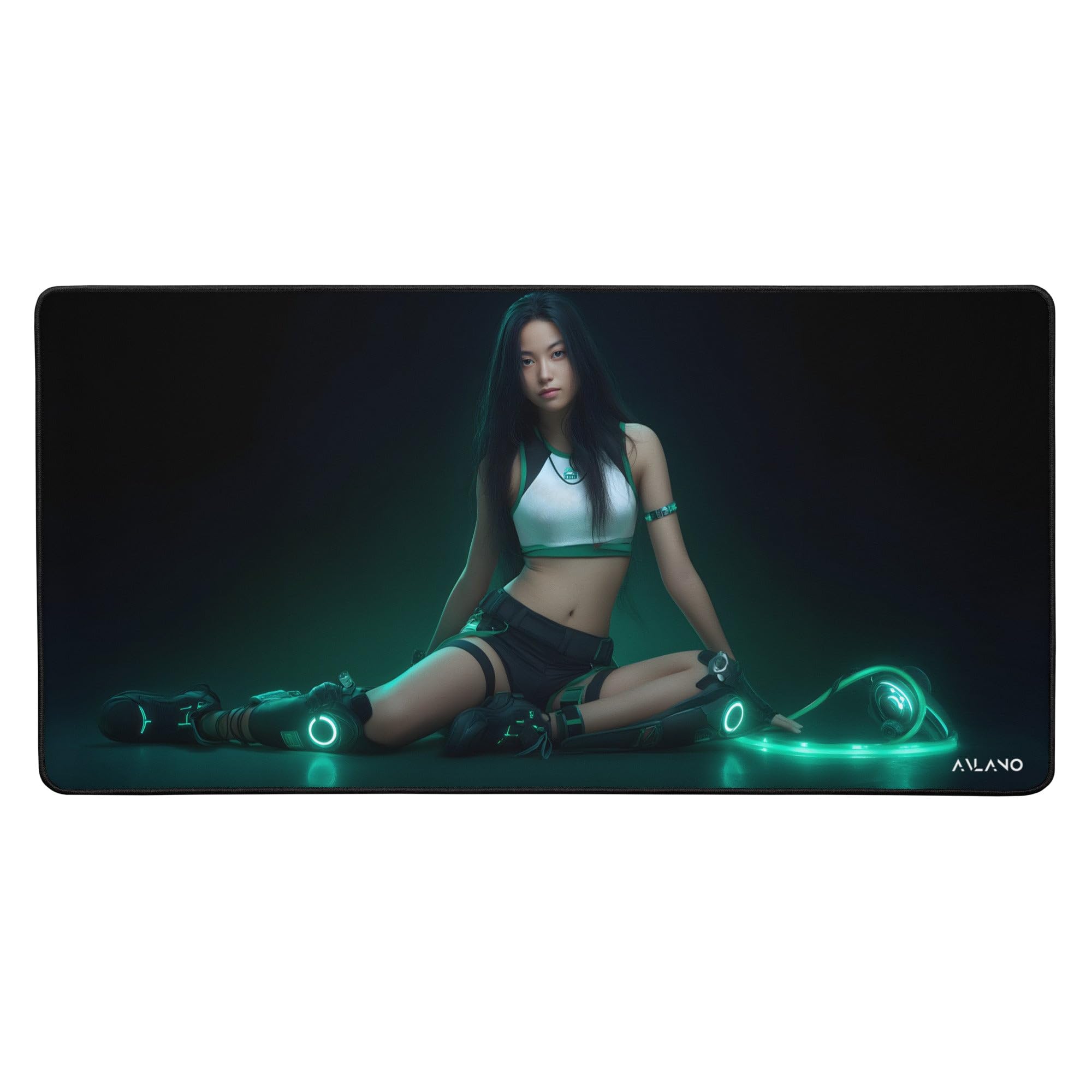 Gaming Maus- & Tastaturmatte, Asian Gaming Girl - 40.6 x 81.3cm