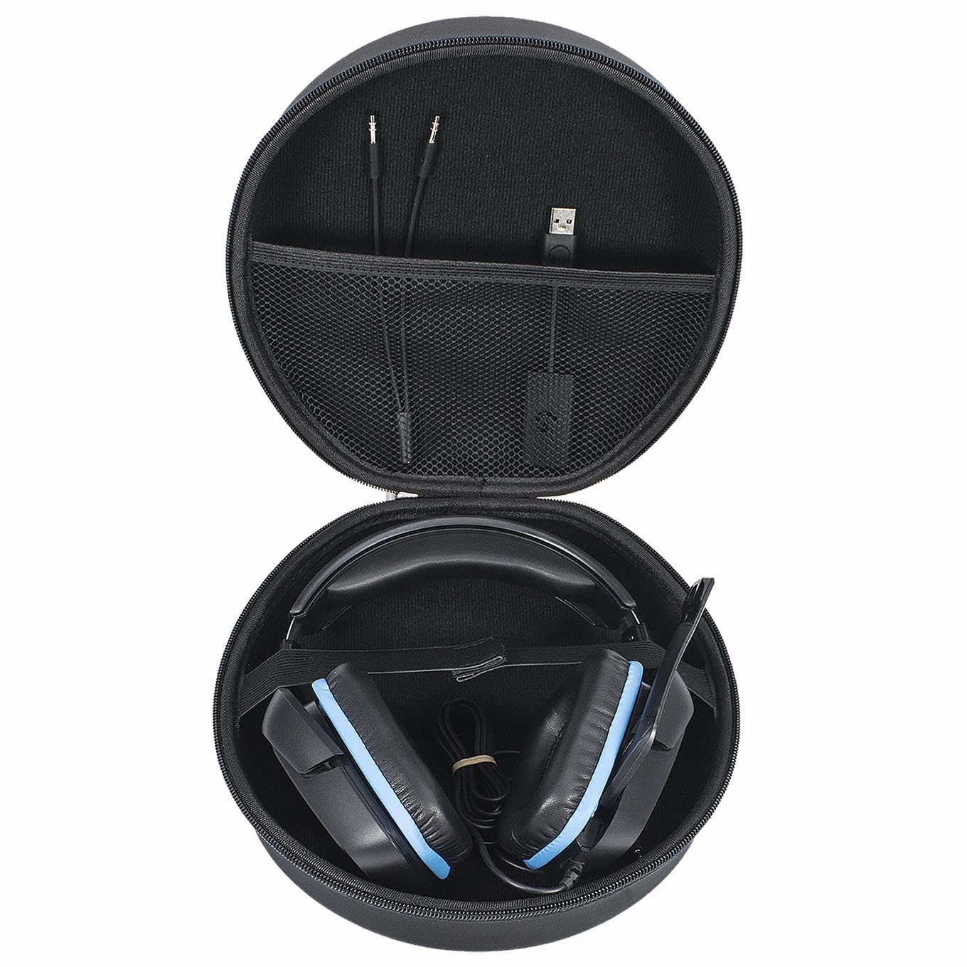 Harte Tasche Hülle Case Kompatibel mit Corsair HS35 v2 / HS55 / HS65 / HS80 RGB/Virtuoso MAX/Void Elite RGB/Void v2 Drahtloses MAX Wireless Gaming Headset, Nur Tasche - Schwarz YC80033